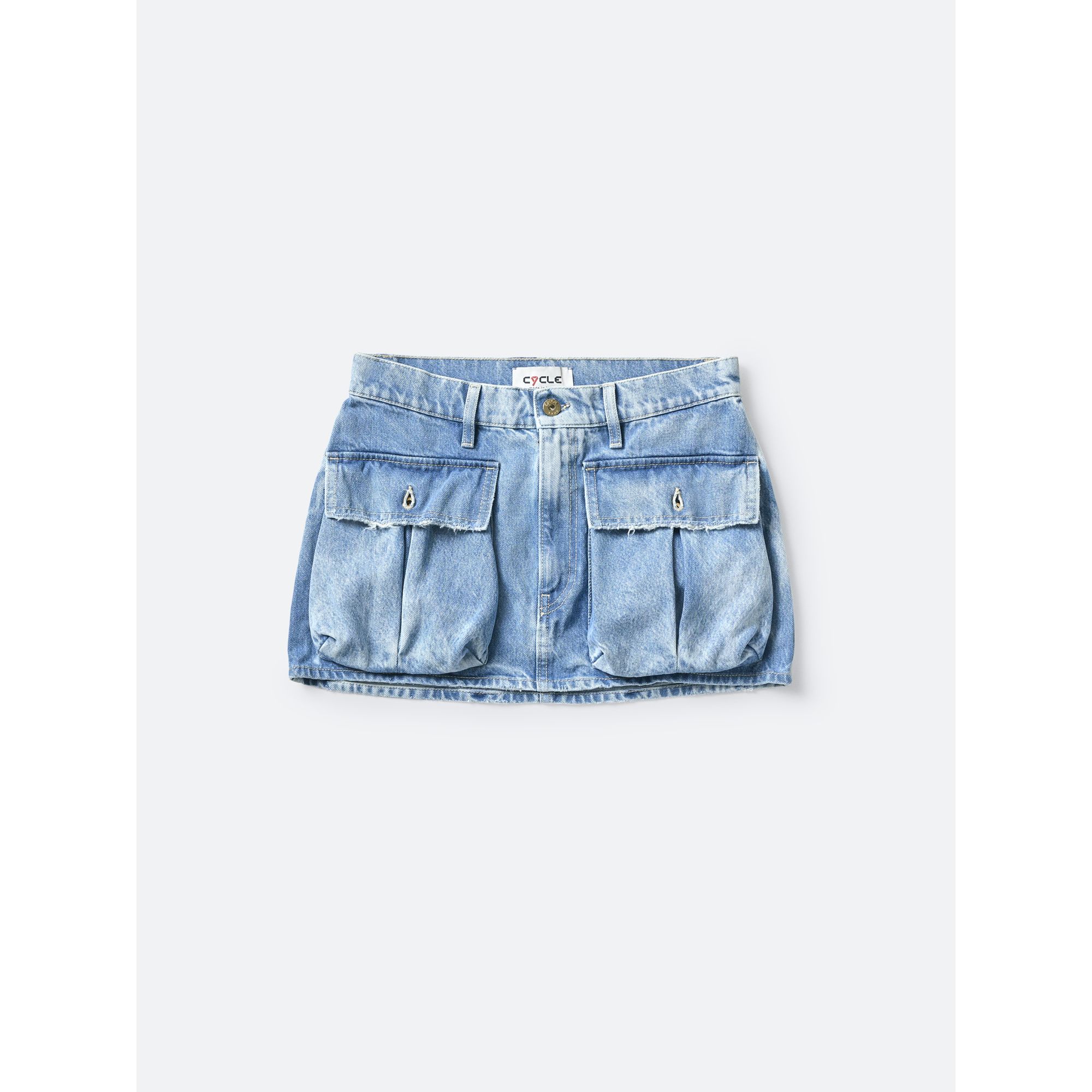 Mimì denim cargo mini skirt