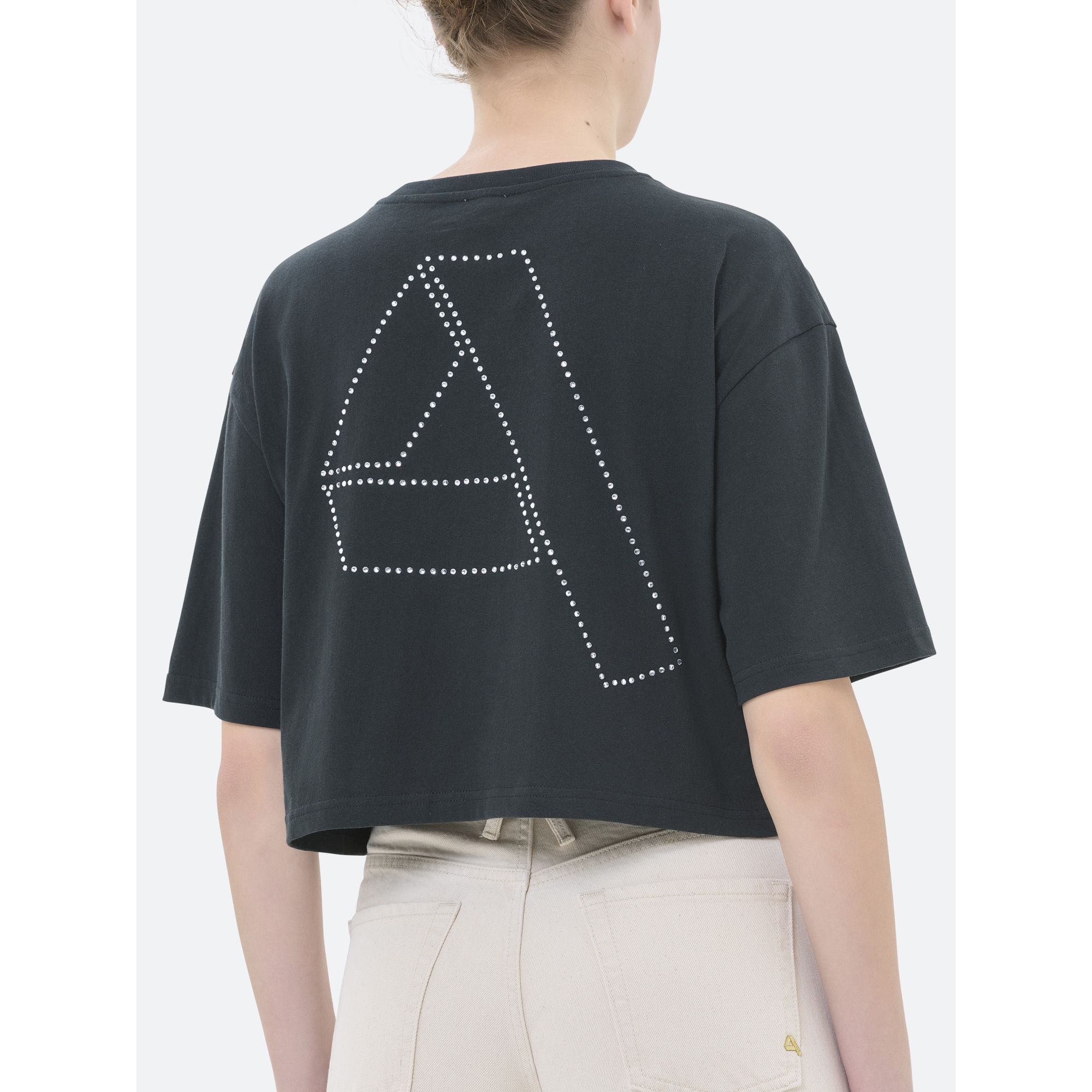 ARIEL T-SHIRT BOXY FIT WITH STRASS RINSE WASH