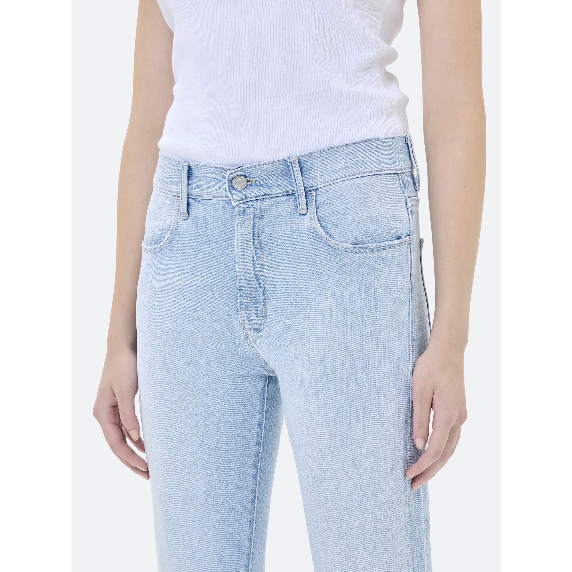 KATE NEW SLIM CROP BOOTCUT SUPER BLEACHED FRAYED EDGE