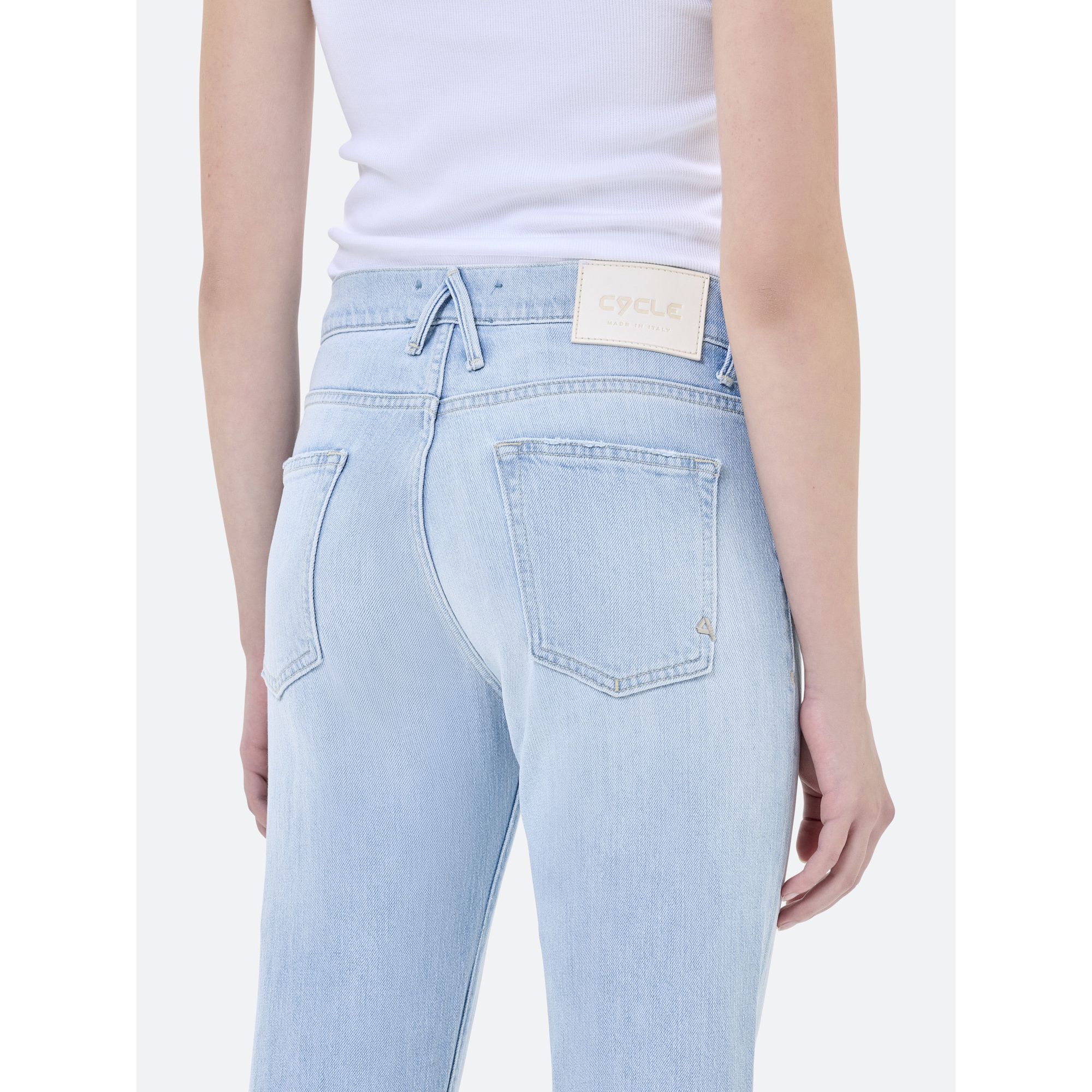 KATE NEW SLIM CROP BOOTCUT SUPER BLEACHED FRAYED EDGE