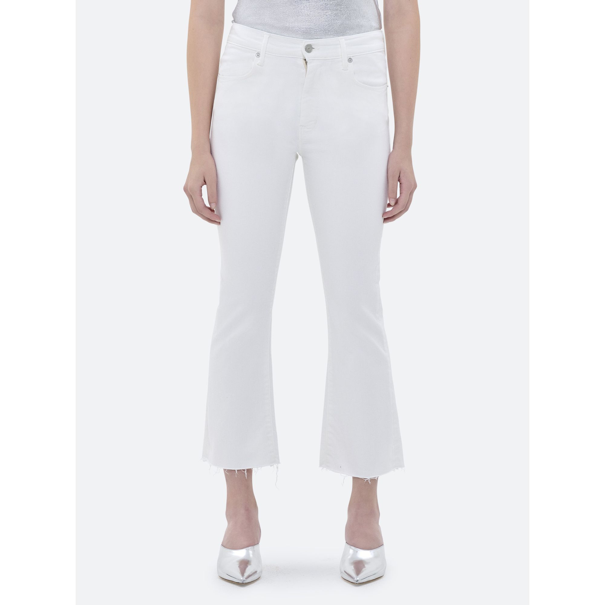 KATE NEW SLIM CROP BOOTCUT RINSE WASH ROW EDGE