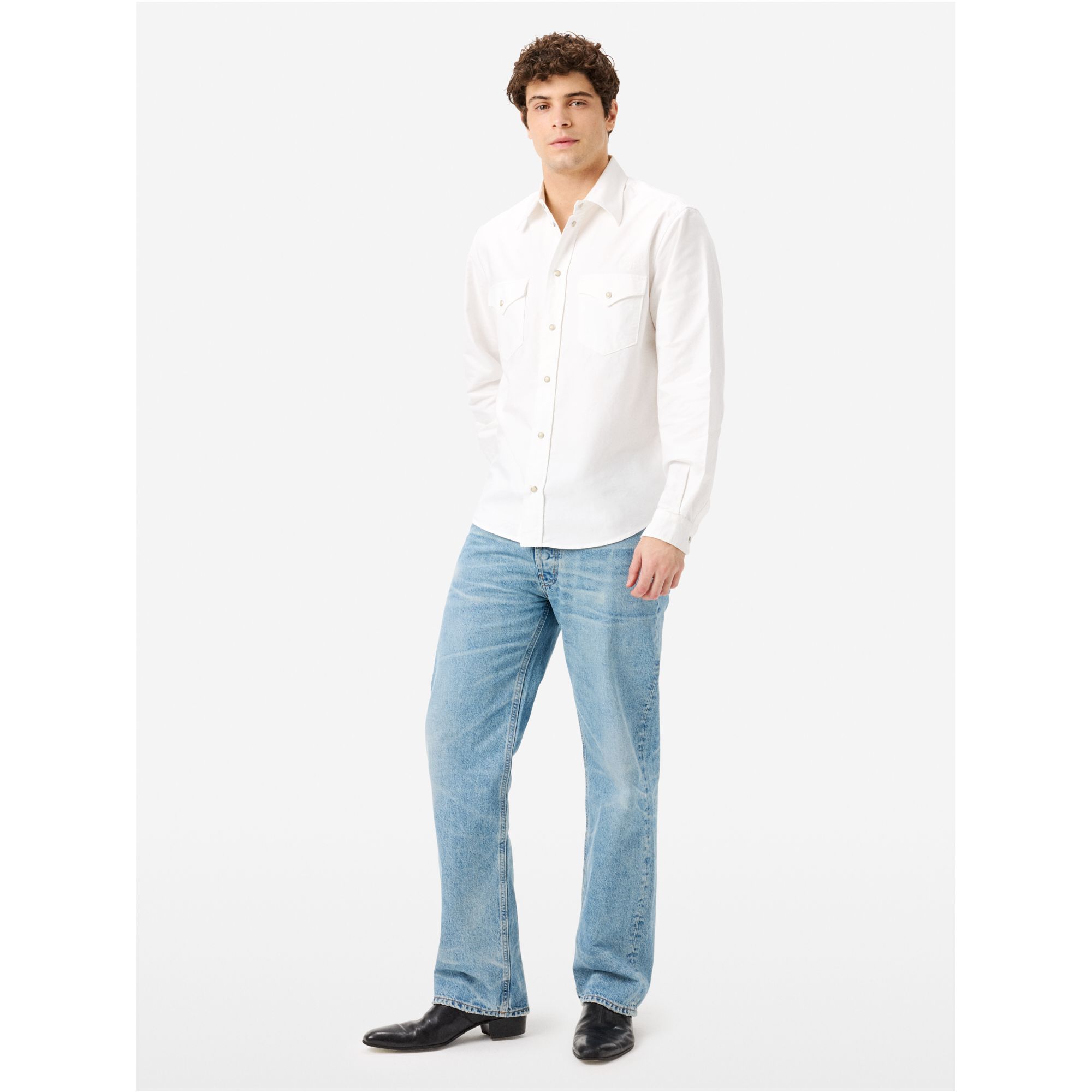 Rayan embroidery shirt rinse wash