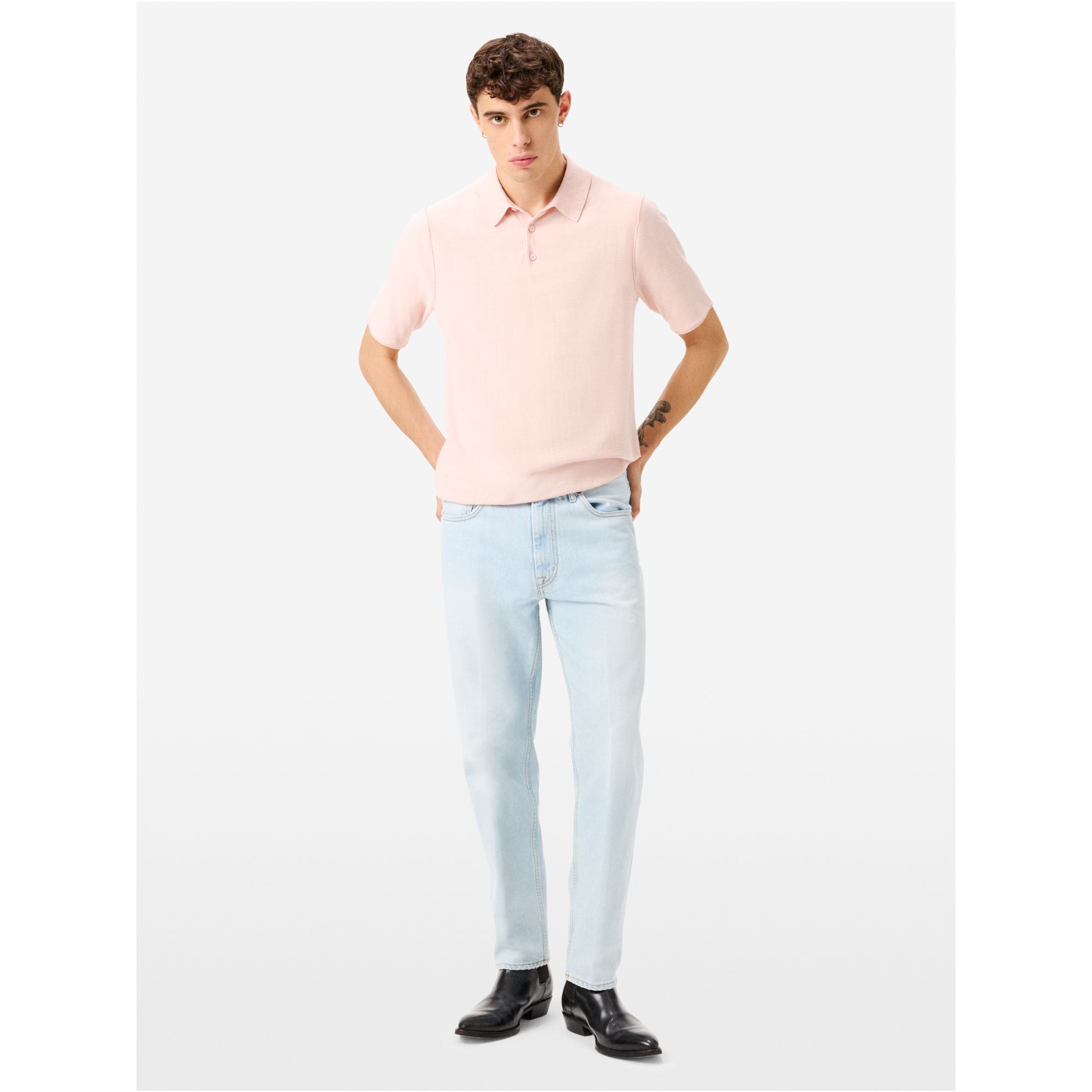 Lucky tapered fit ice bleach