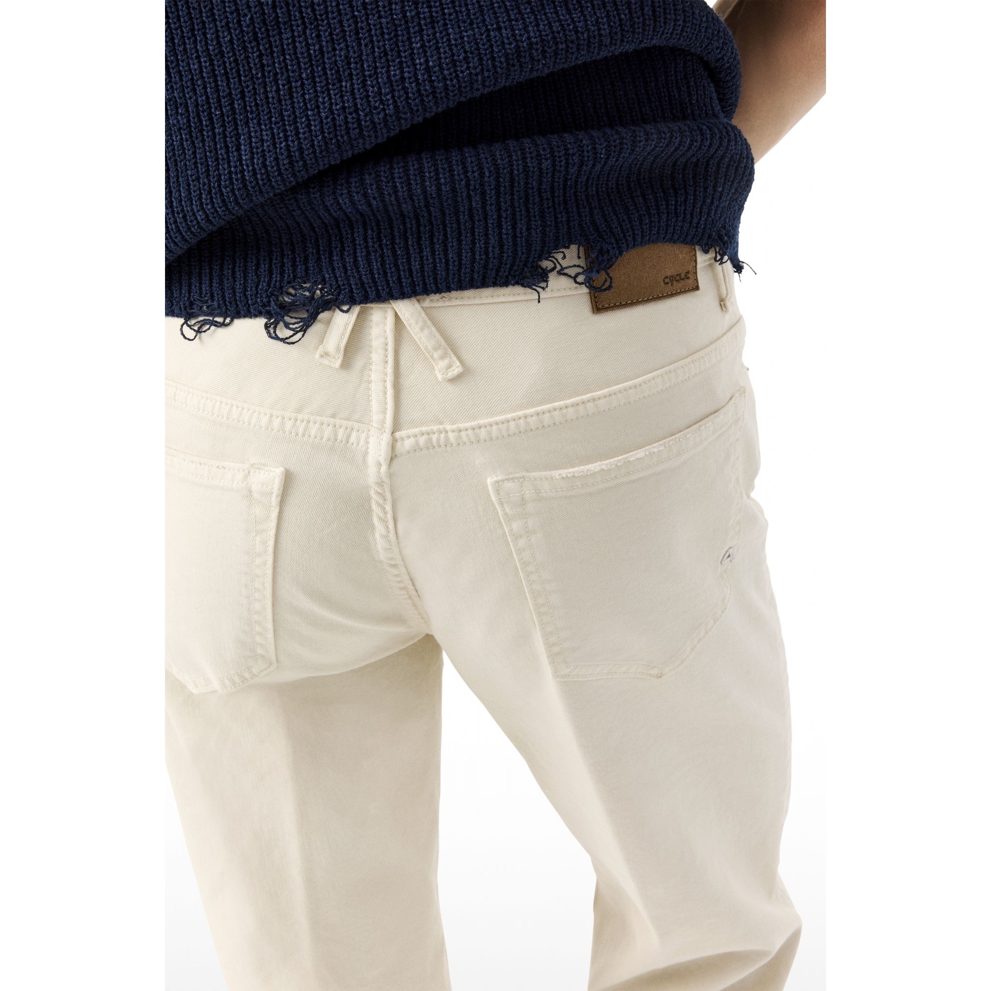 Wise comfort regular fit straight ankle leg distressed garment dyed