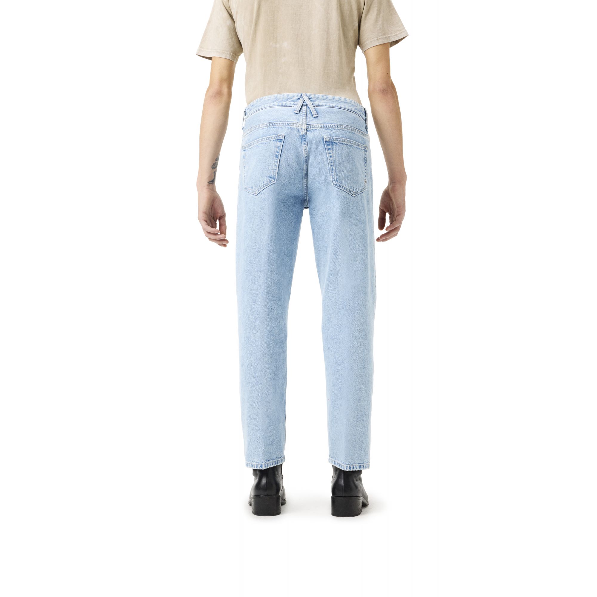 Wise regular fit straight ankle leg light bleach