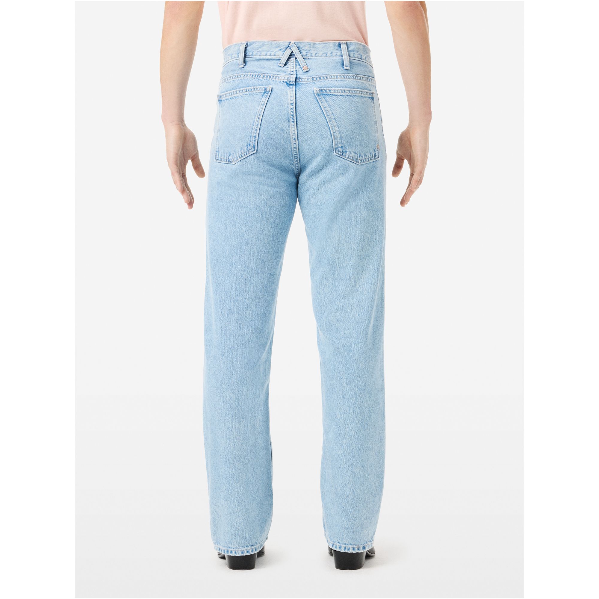 Bart wide fit straight leg-high waist light bleach