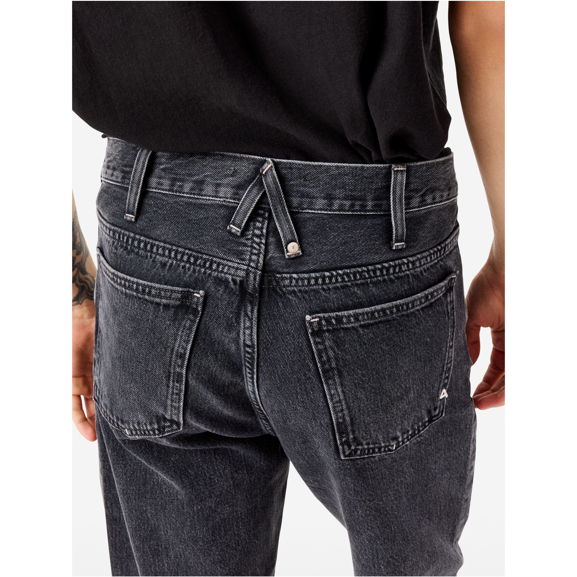 Bart wide fit straight leg-high waist eco enzyme stone wash