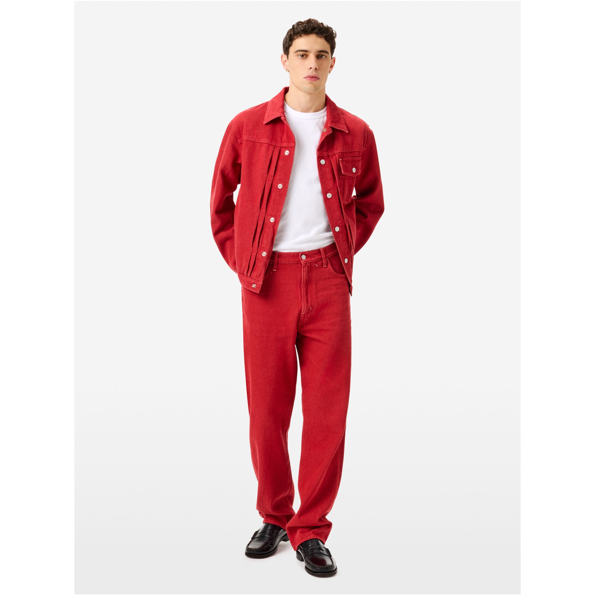 Bart wide fit straight leg-high waist clean rinse wash