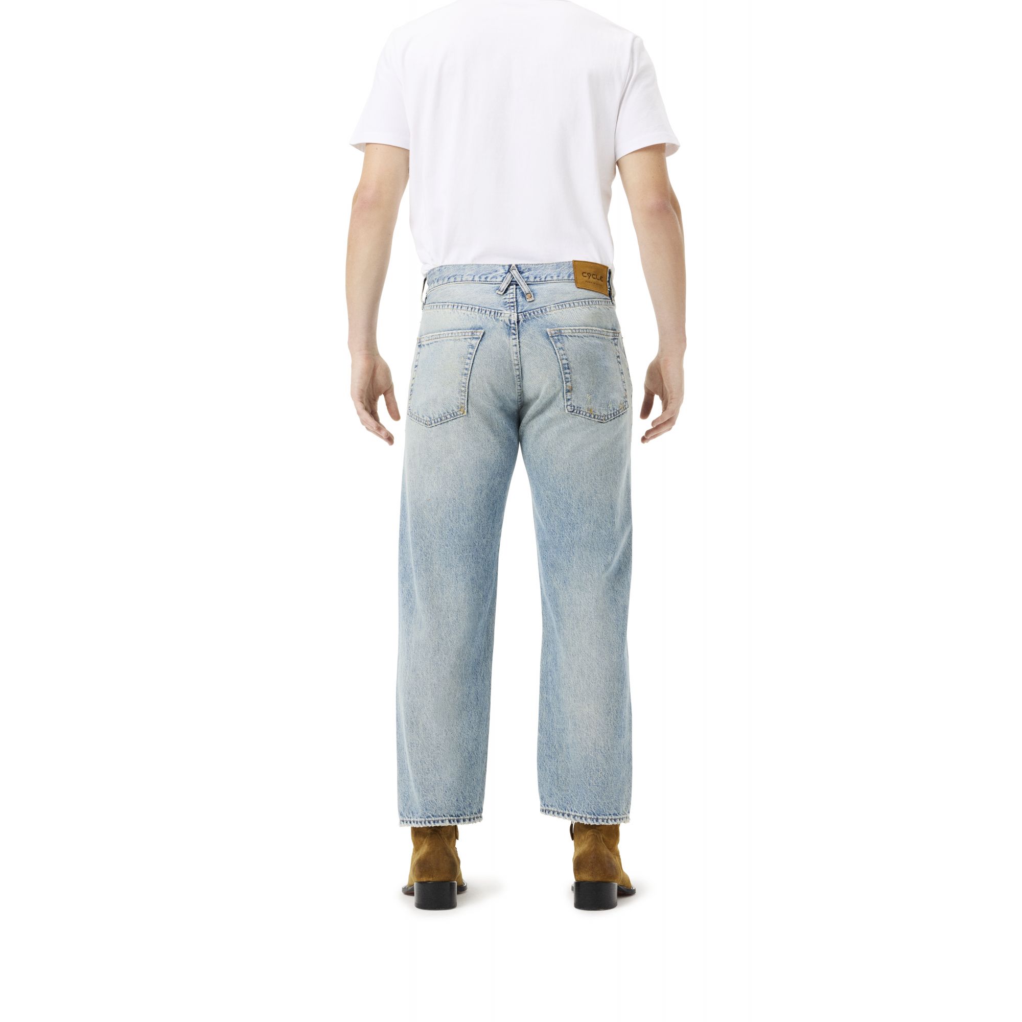 Legend regular 90's fit straight ankle leg light blue wash repaired with dirty spots