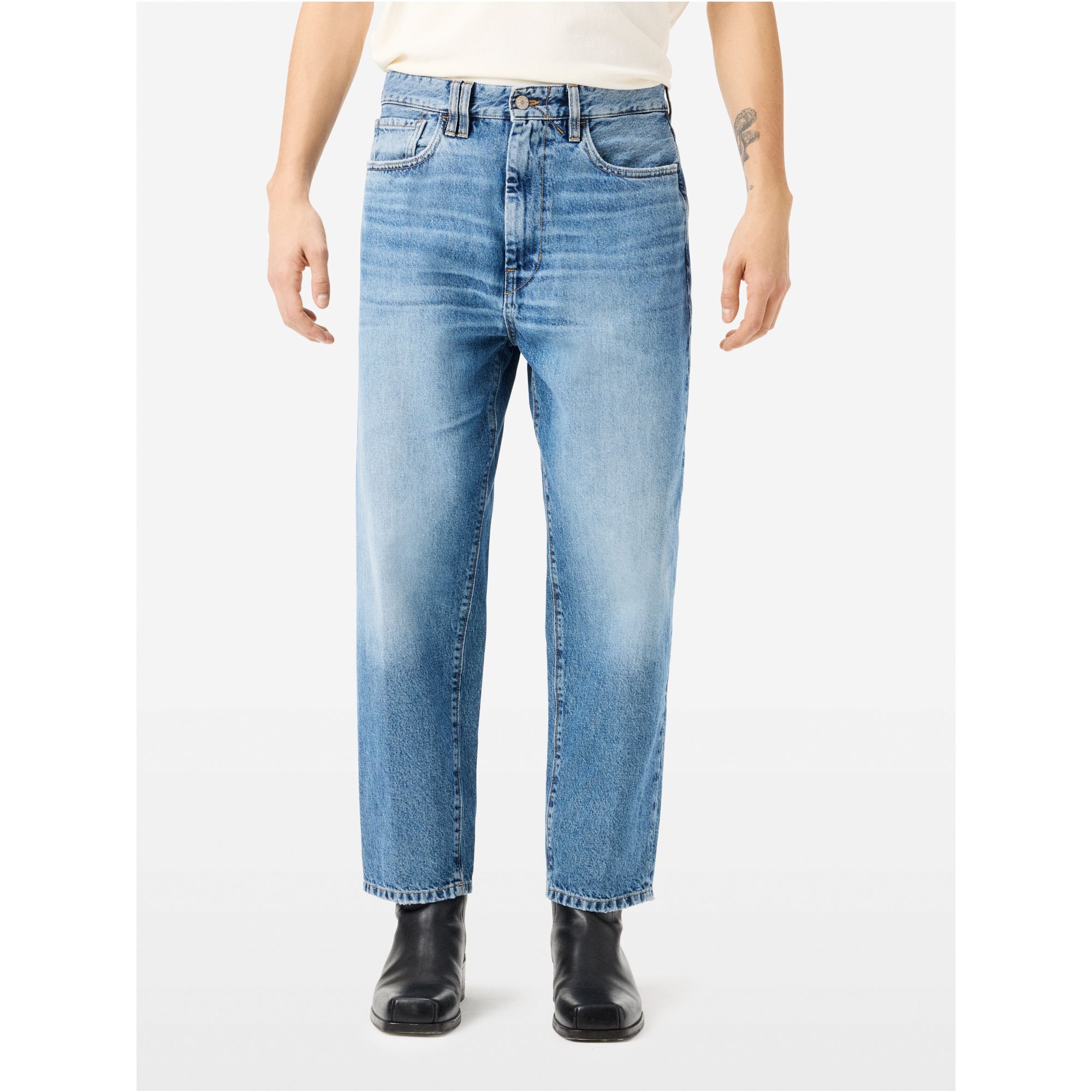 Jumbo baggy fit mid tone natural vintage