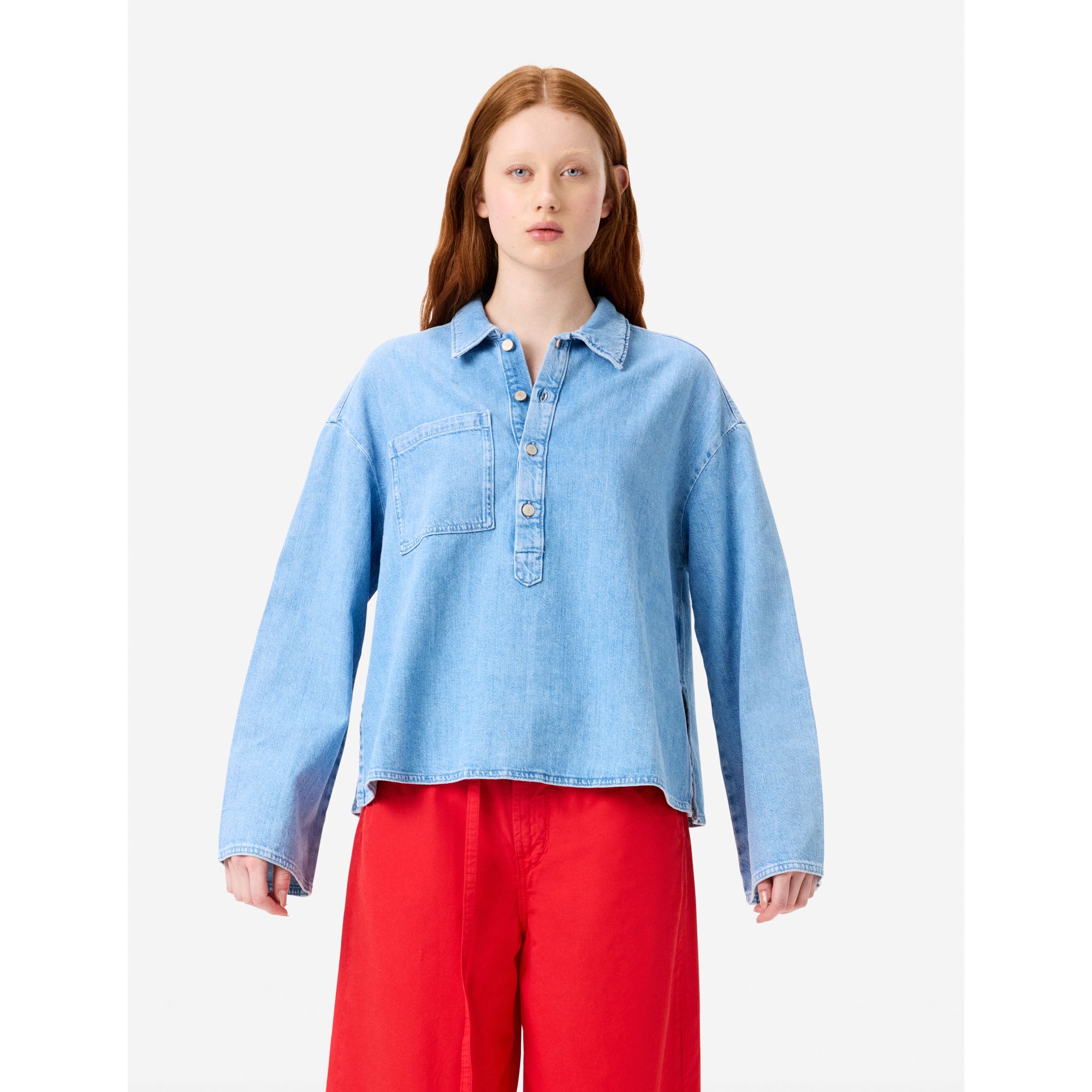 Giselle shirt regular stone bleached