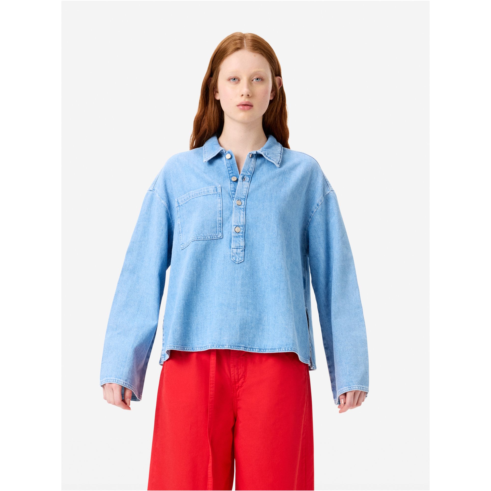 Giselle denim jumper with breast pocket
