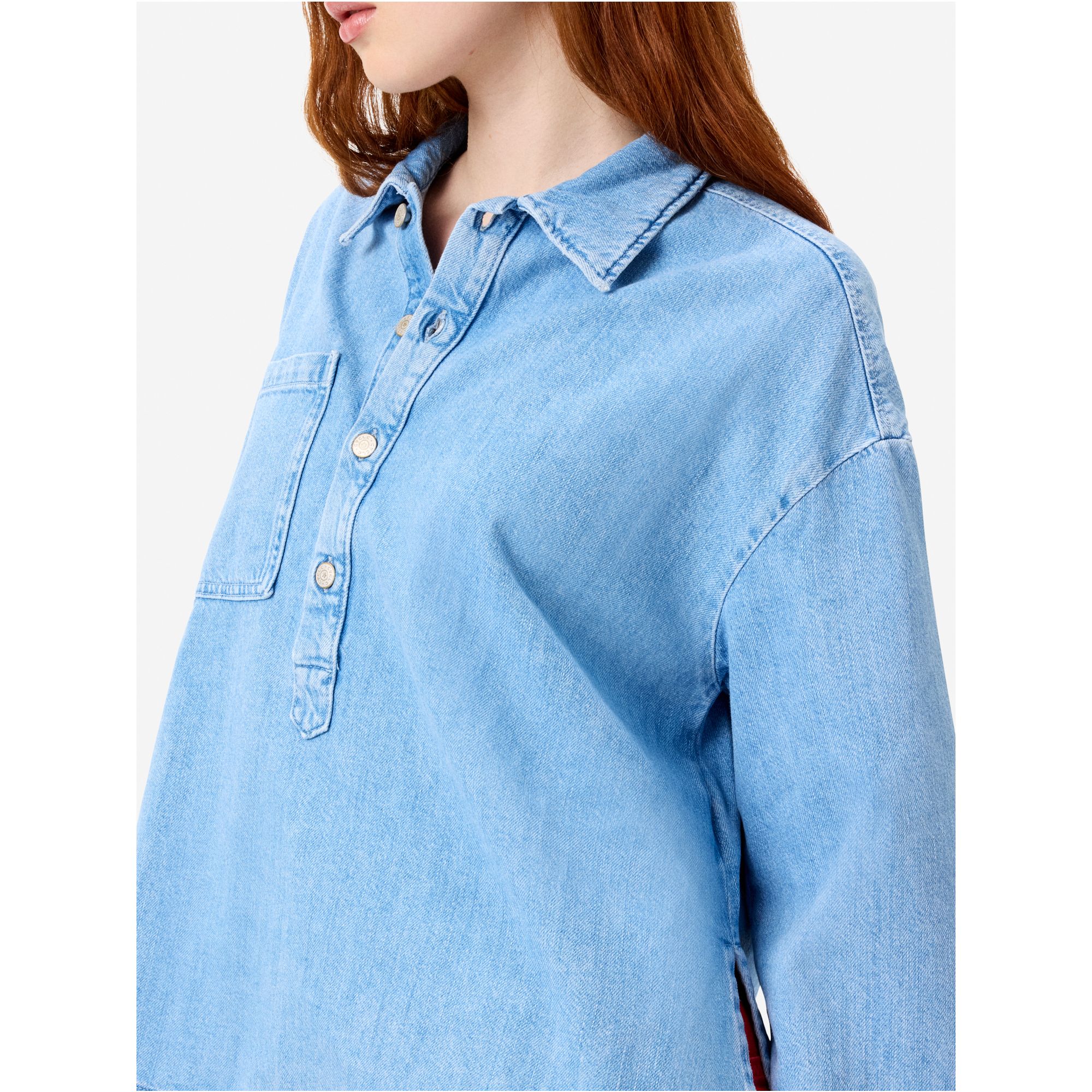 Giselle denim jumper with breast pocket