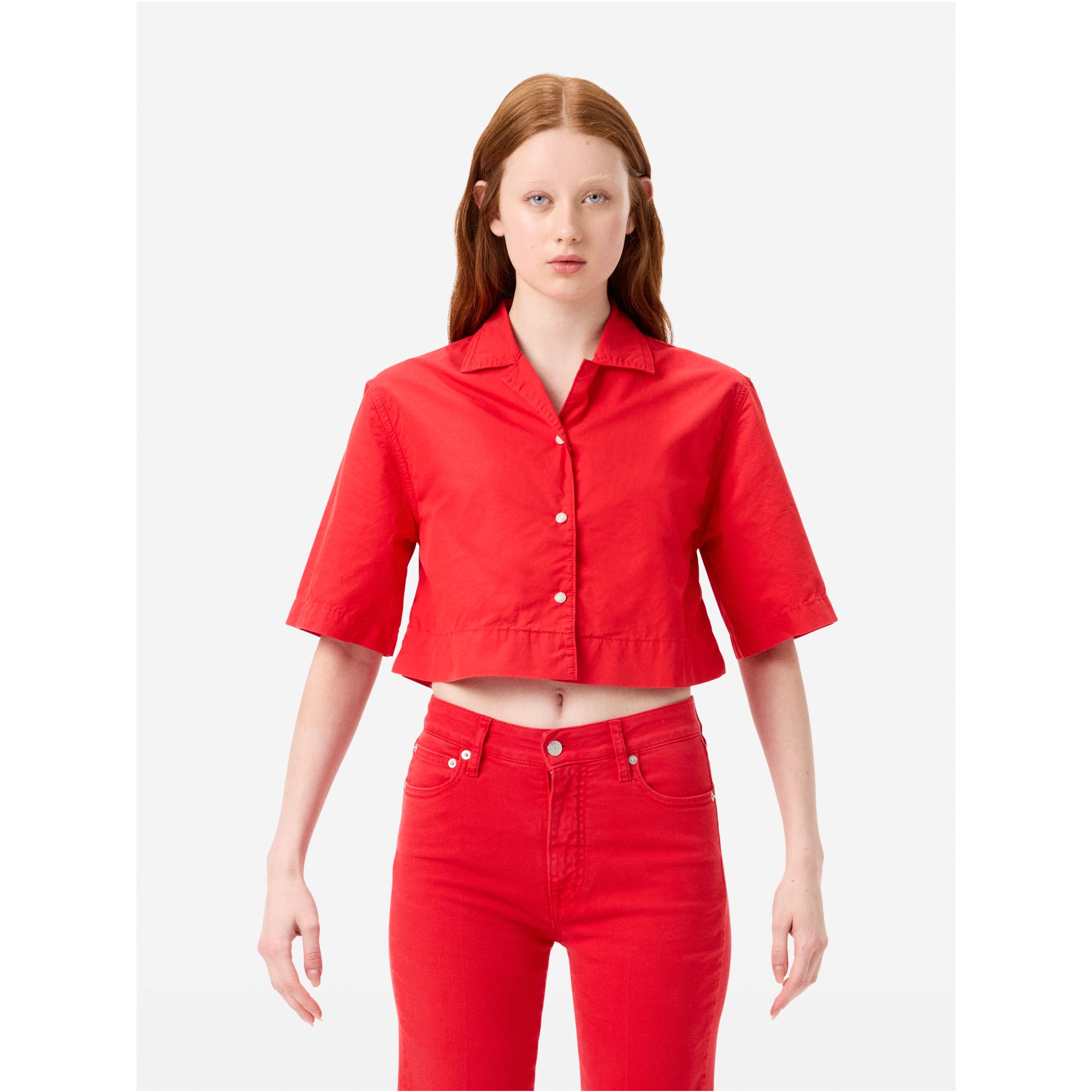 Jessie cropped cotton shirt