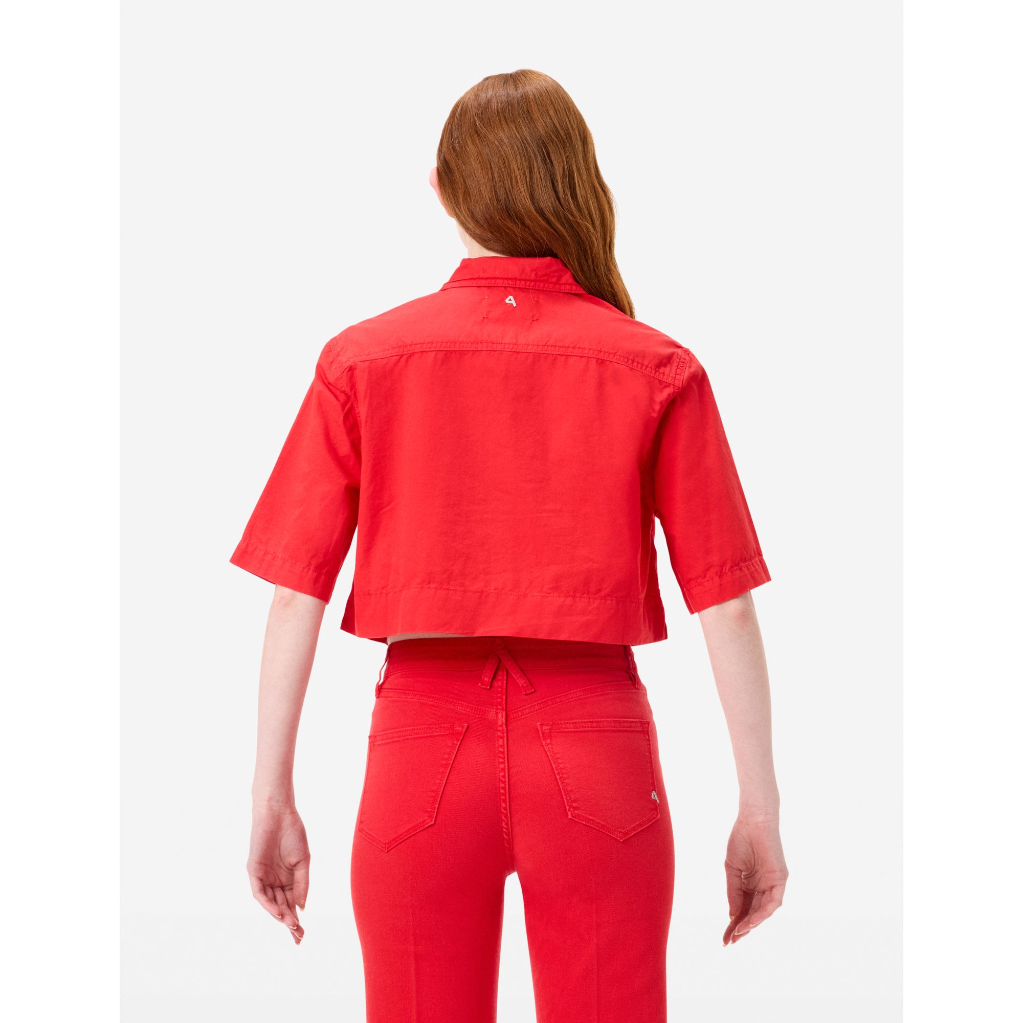 Jessie crop shirt reactive dyed