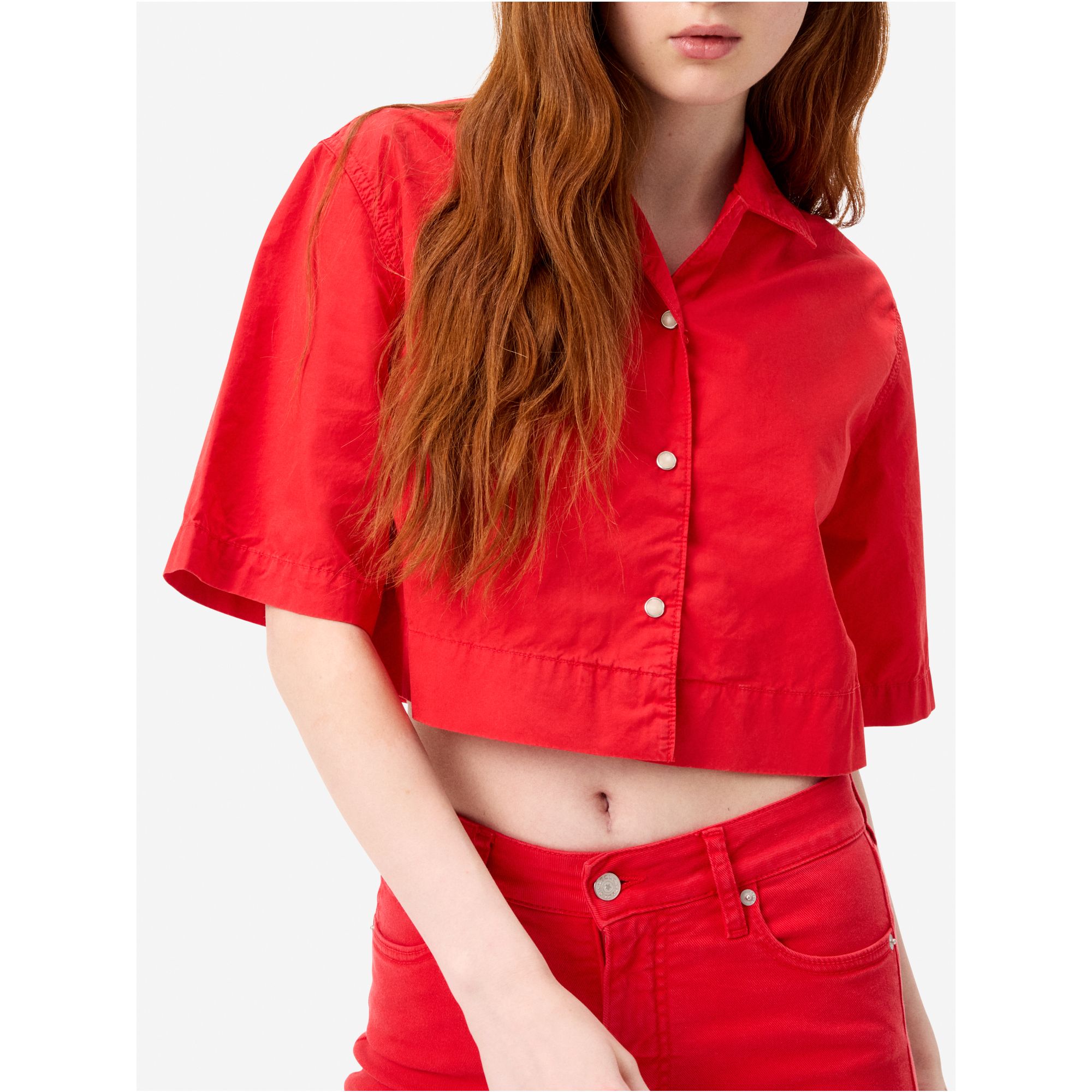 Jessie cropped cotton shirt