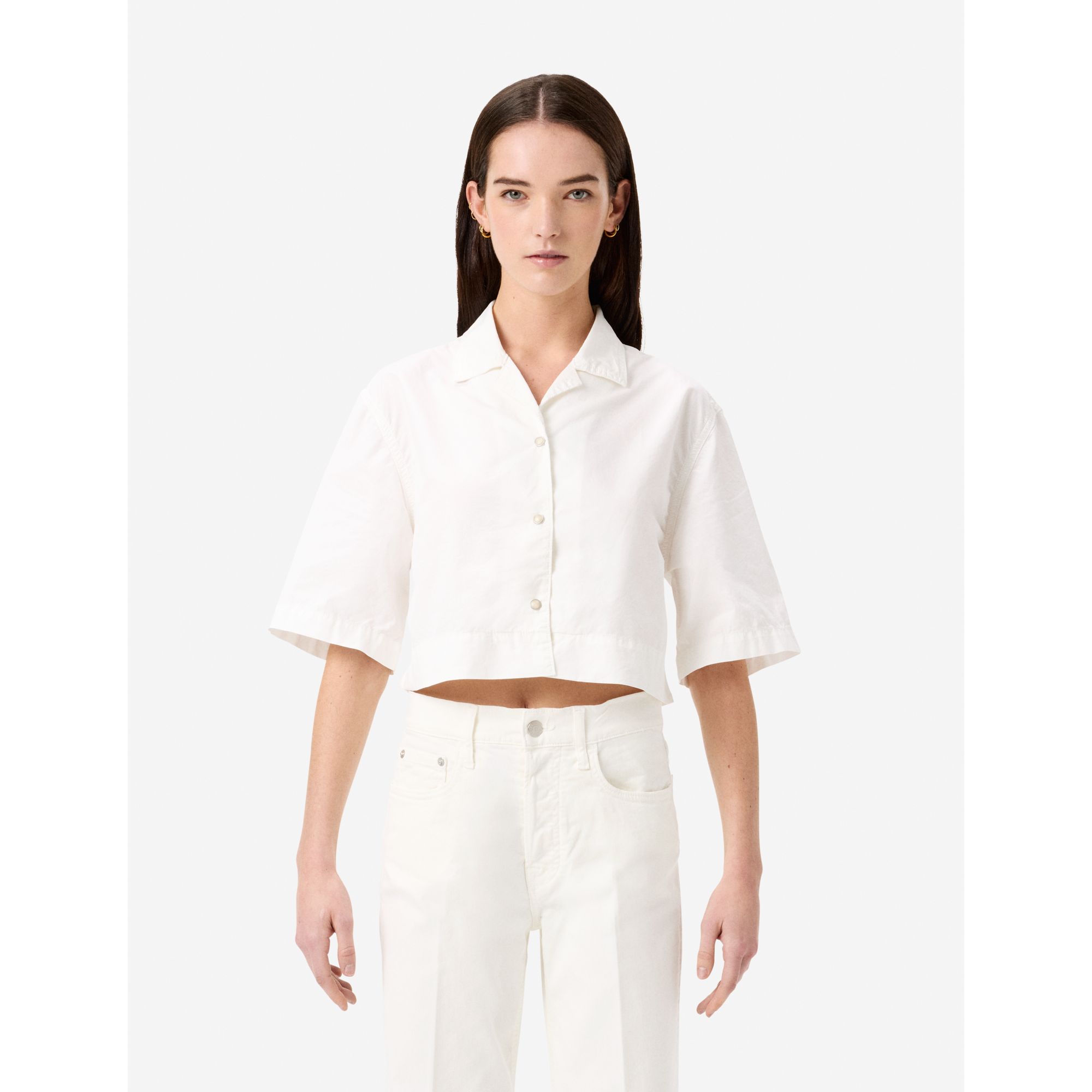 Jessie crop shirt reactive dyed