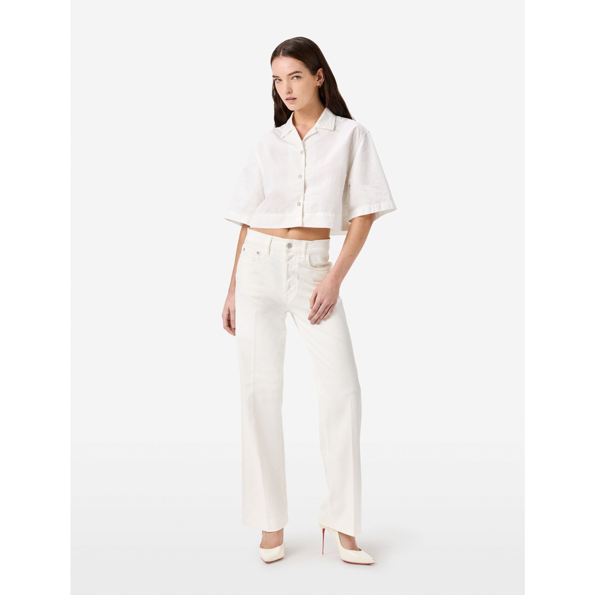 Jessie crop shirt reactive dyed