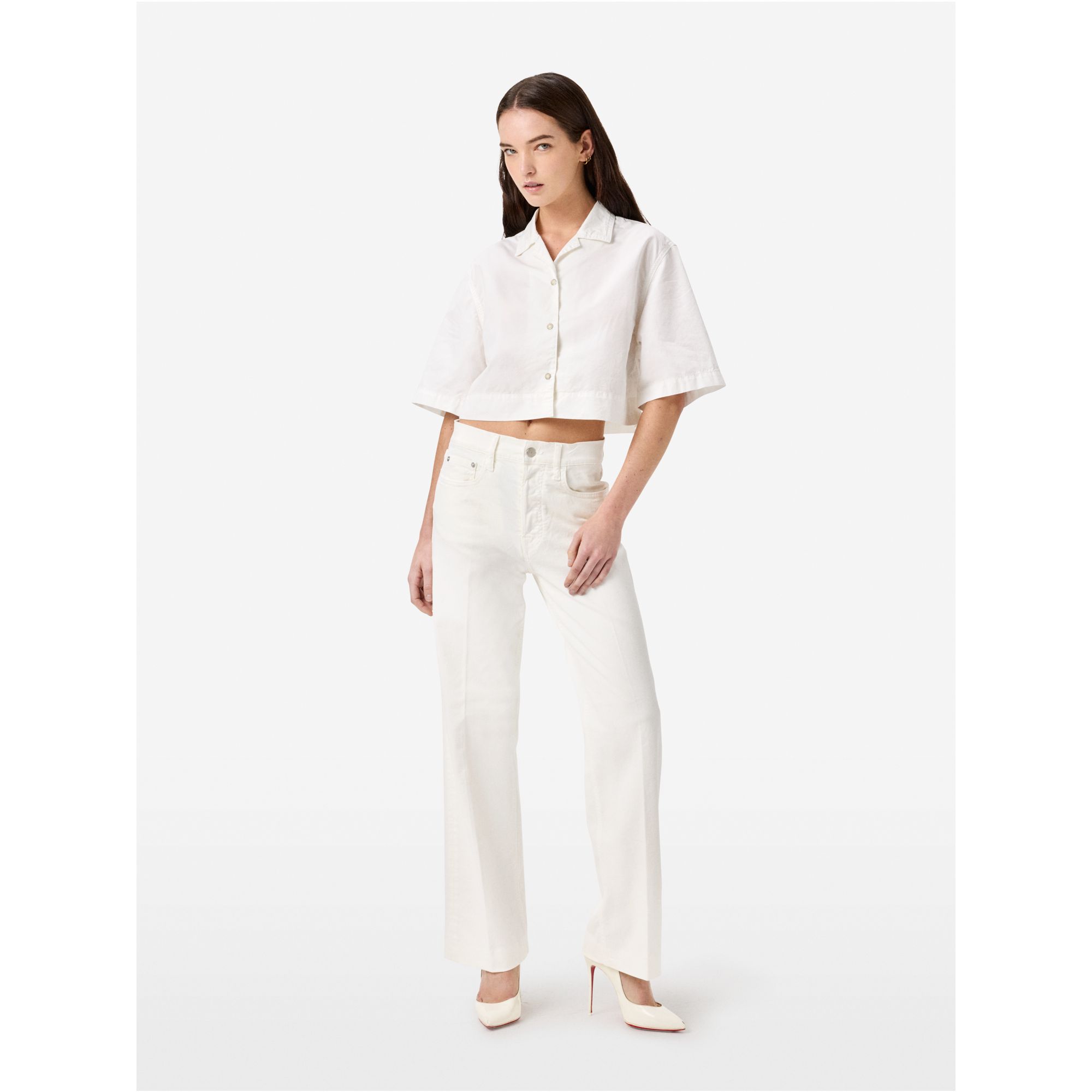 Jessie cropped cotton shirt