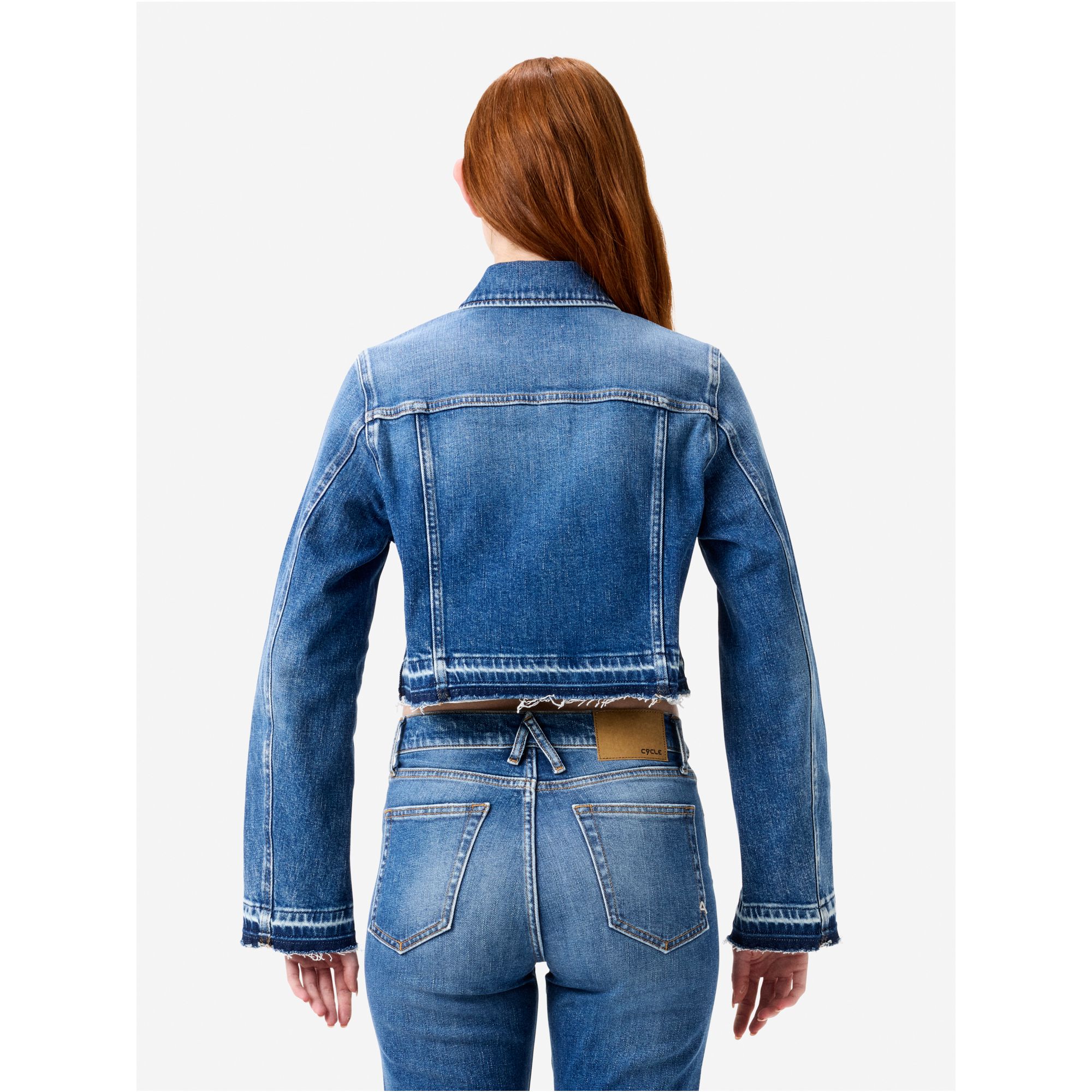 Milu' trucker jacket antique vintage frayed edge