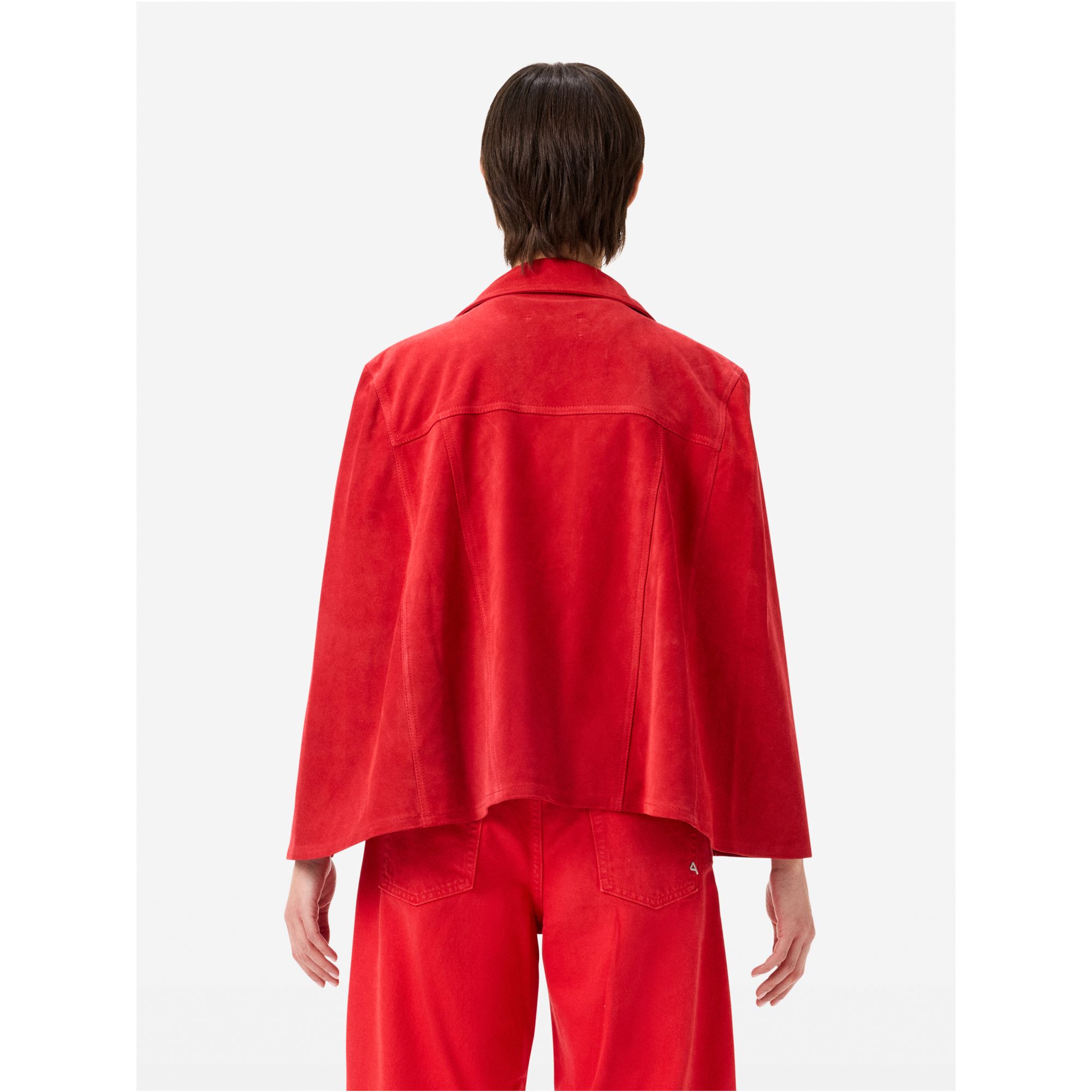 Candy poncho leather jacket