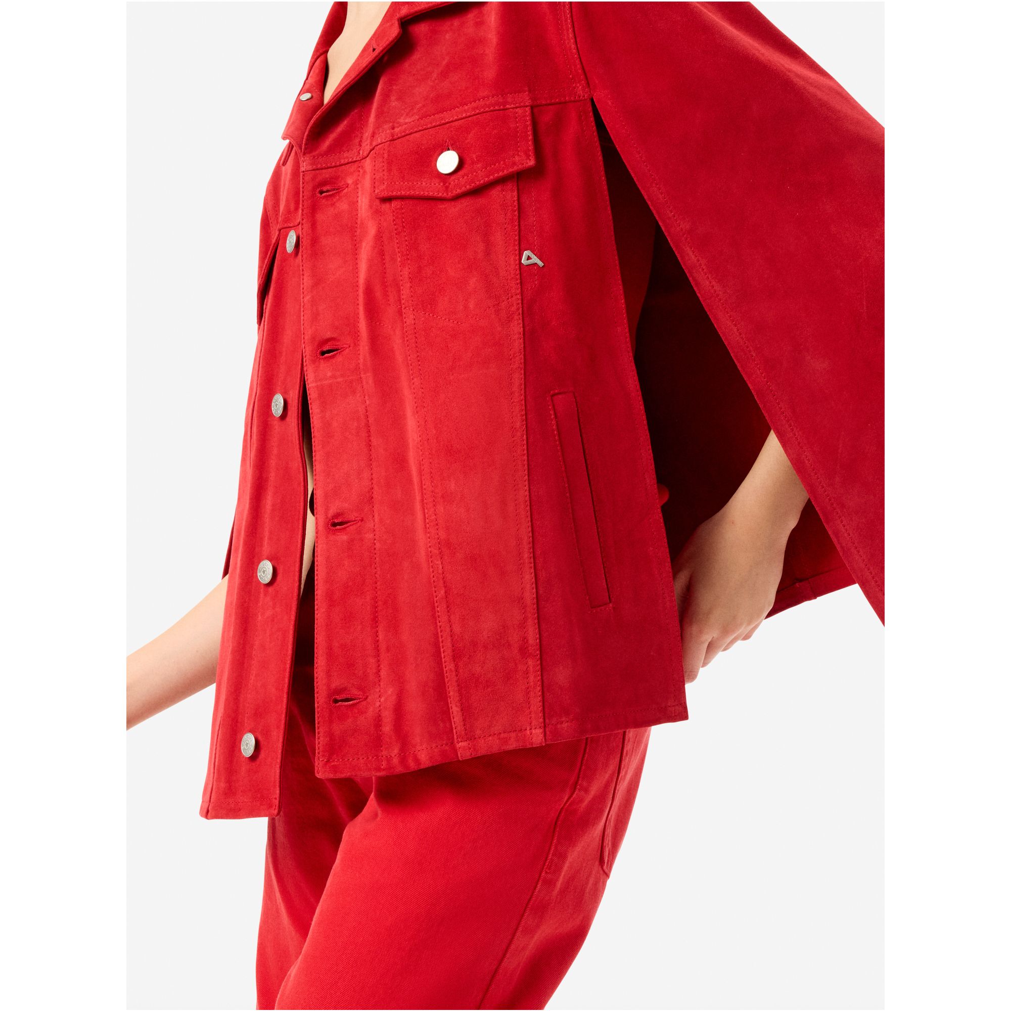 Candy poncho leather jacket