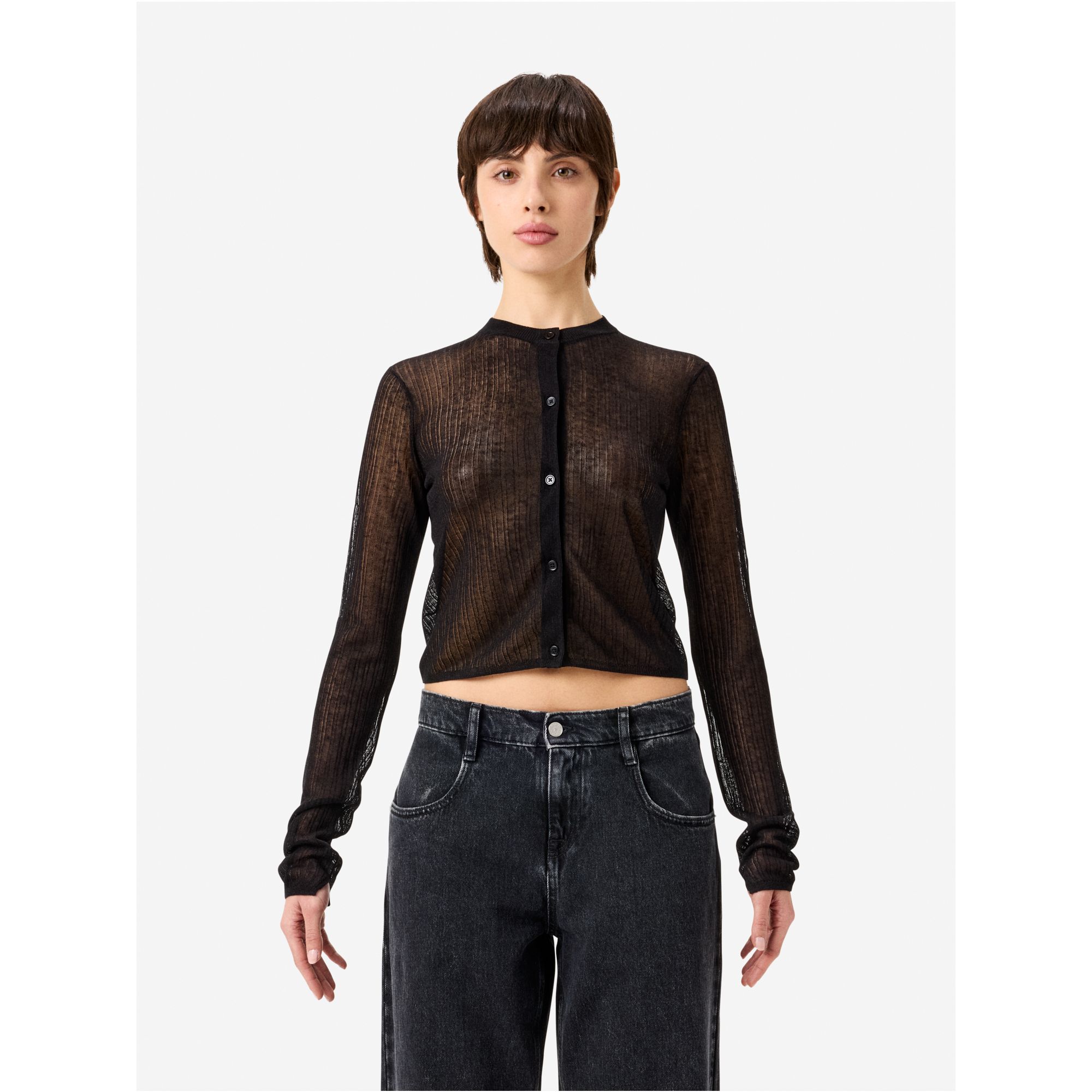 Cardigan Bia in misto lino