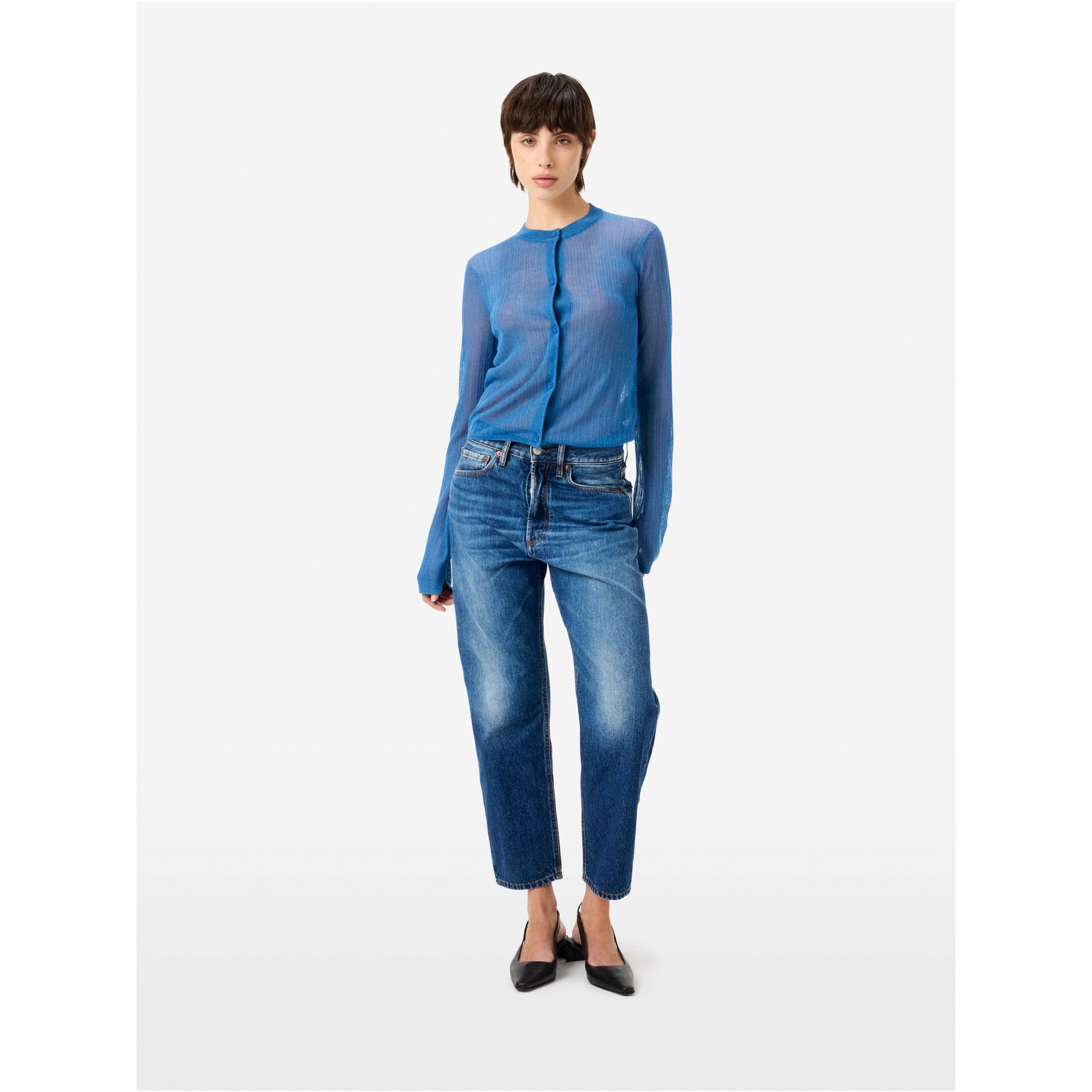 Cardigan Bia in misto lino