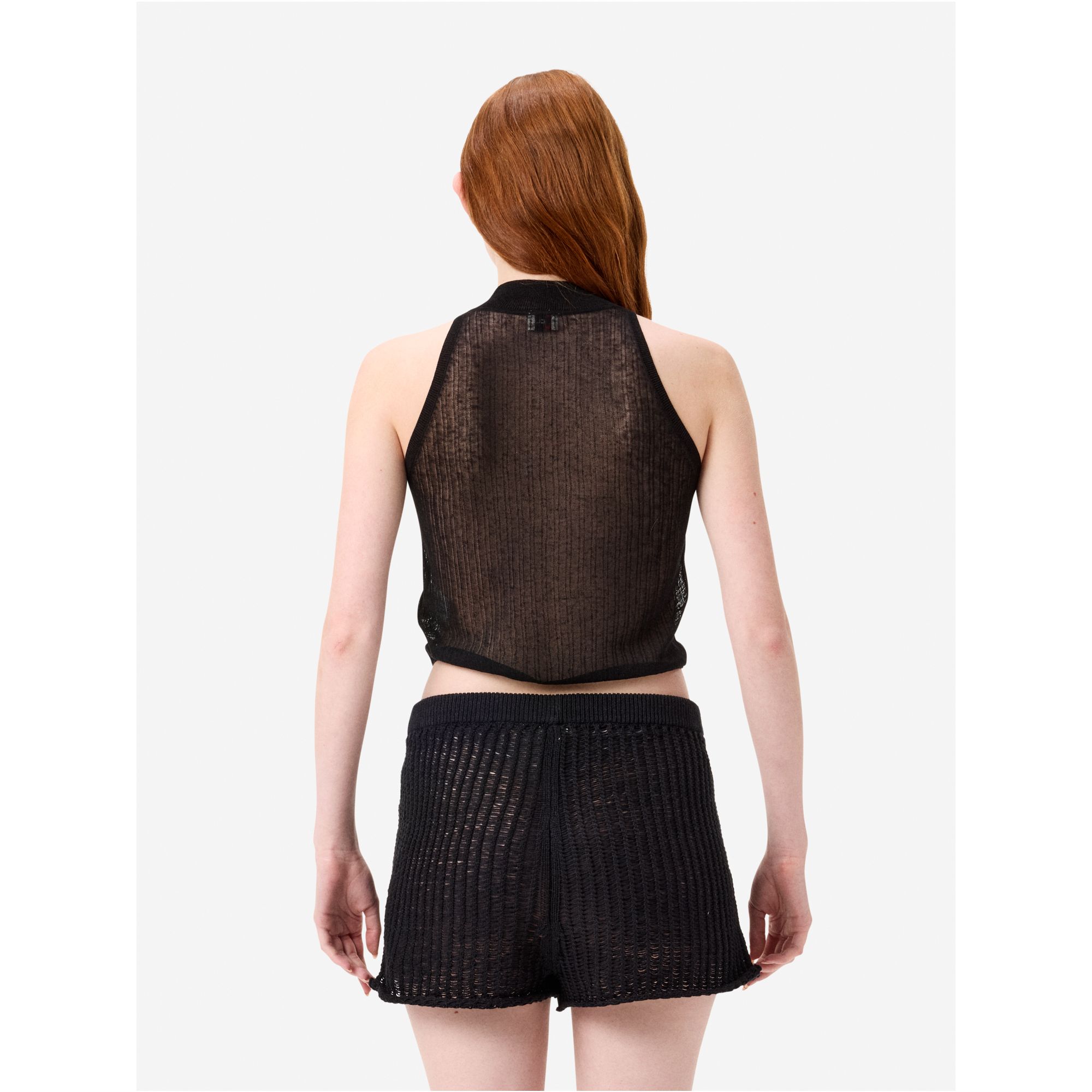 Crop top Ava in misto lino