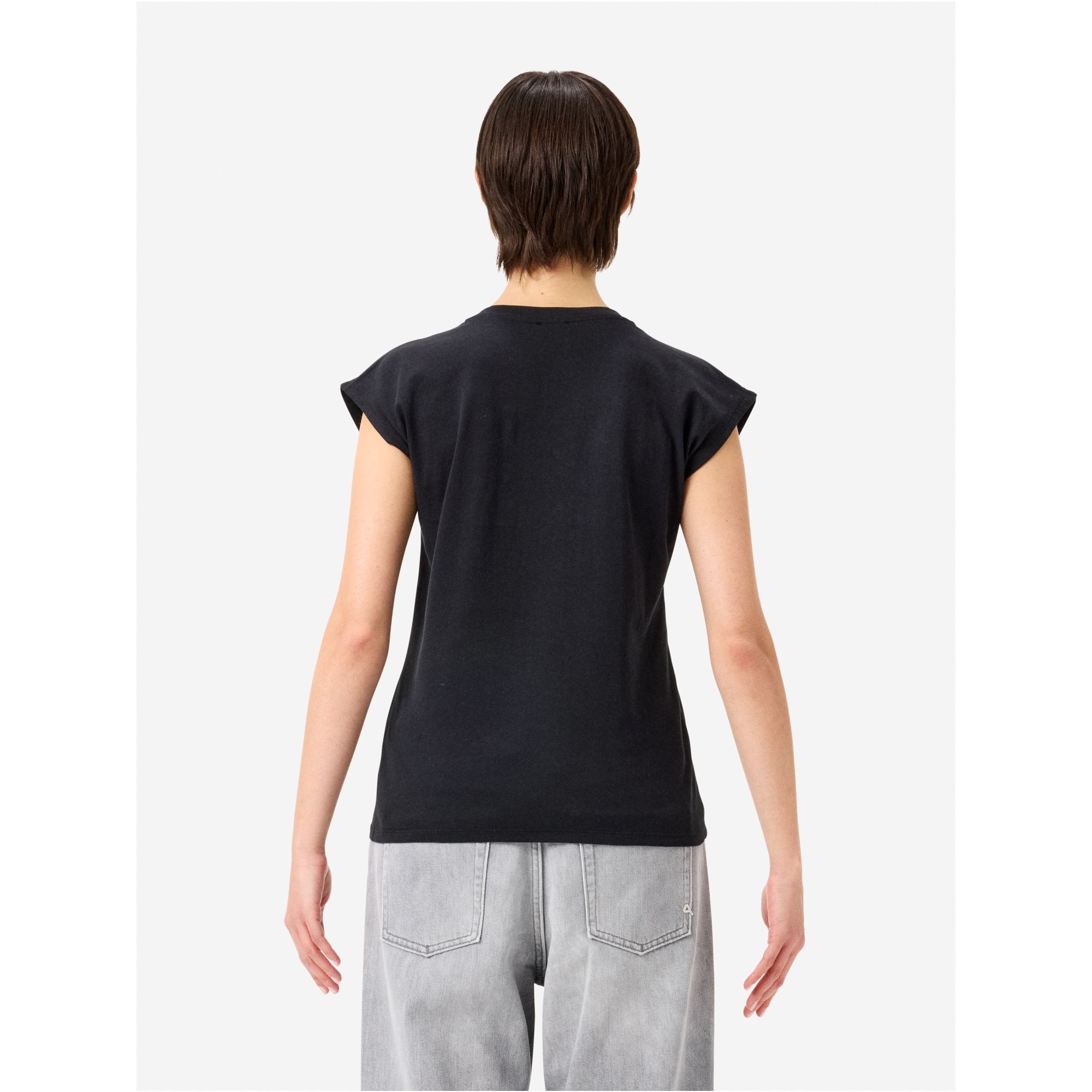 Jam v neck t-shirt rinse wash