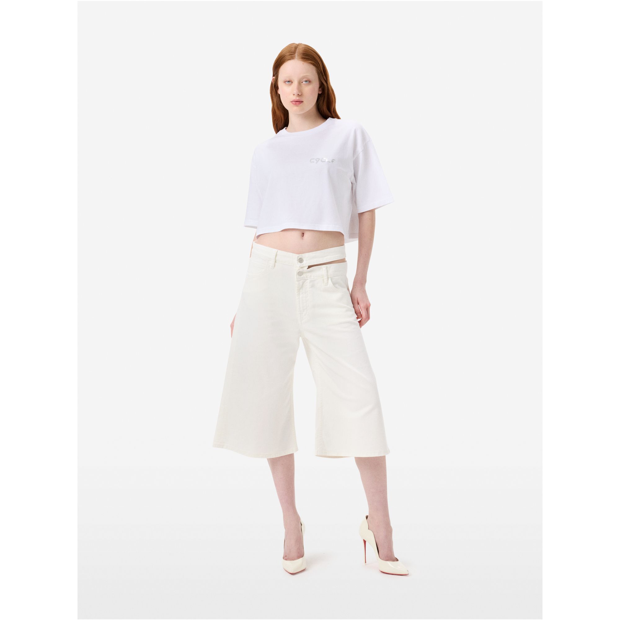 Boxy-fit Ariel T-shirt with logo print