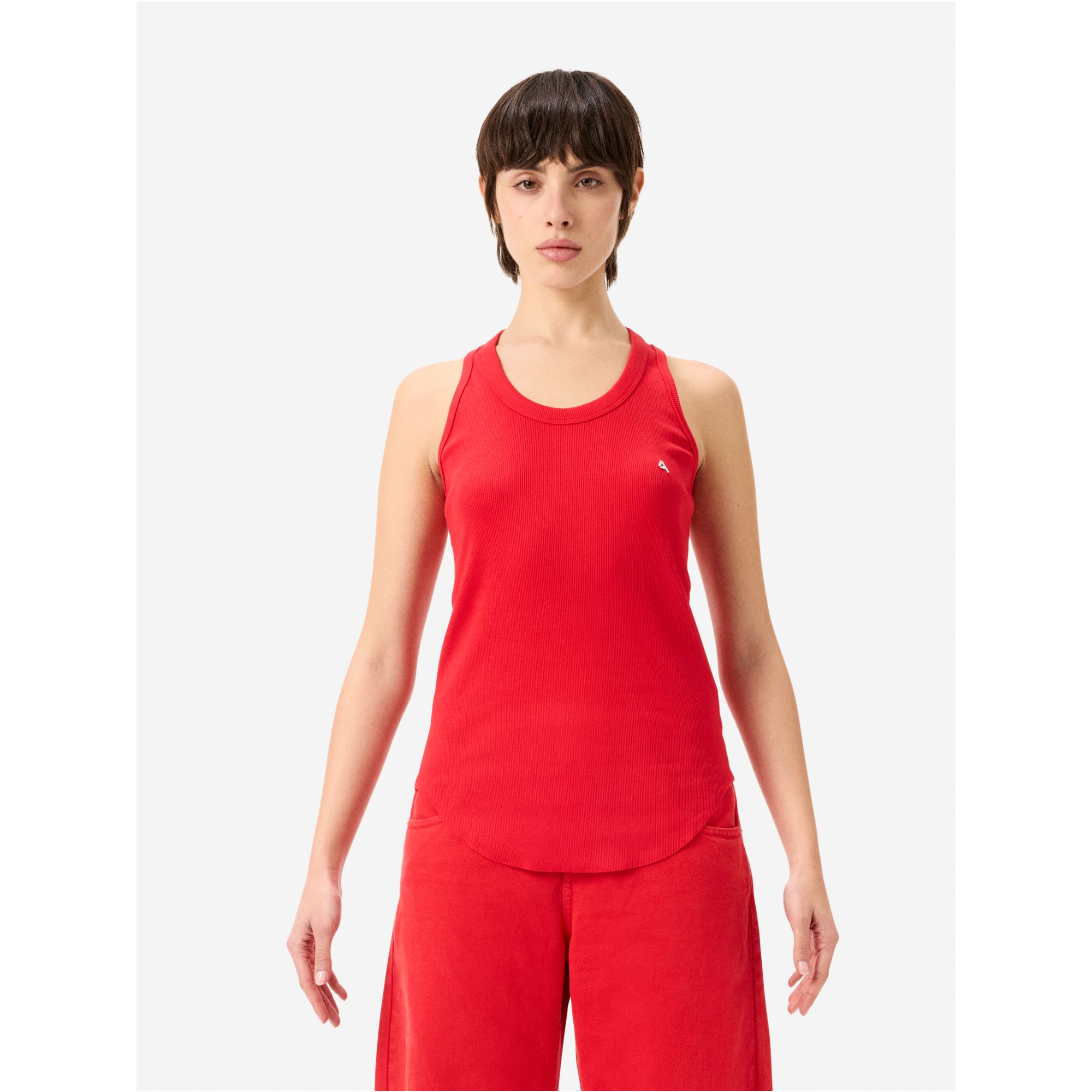 America ribbed tank top rinse wash