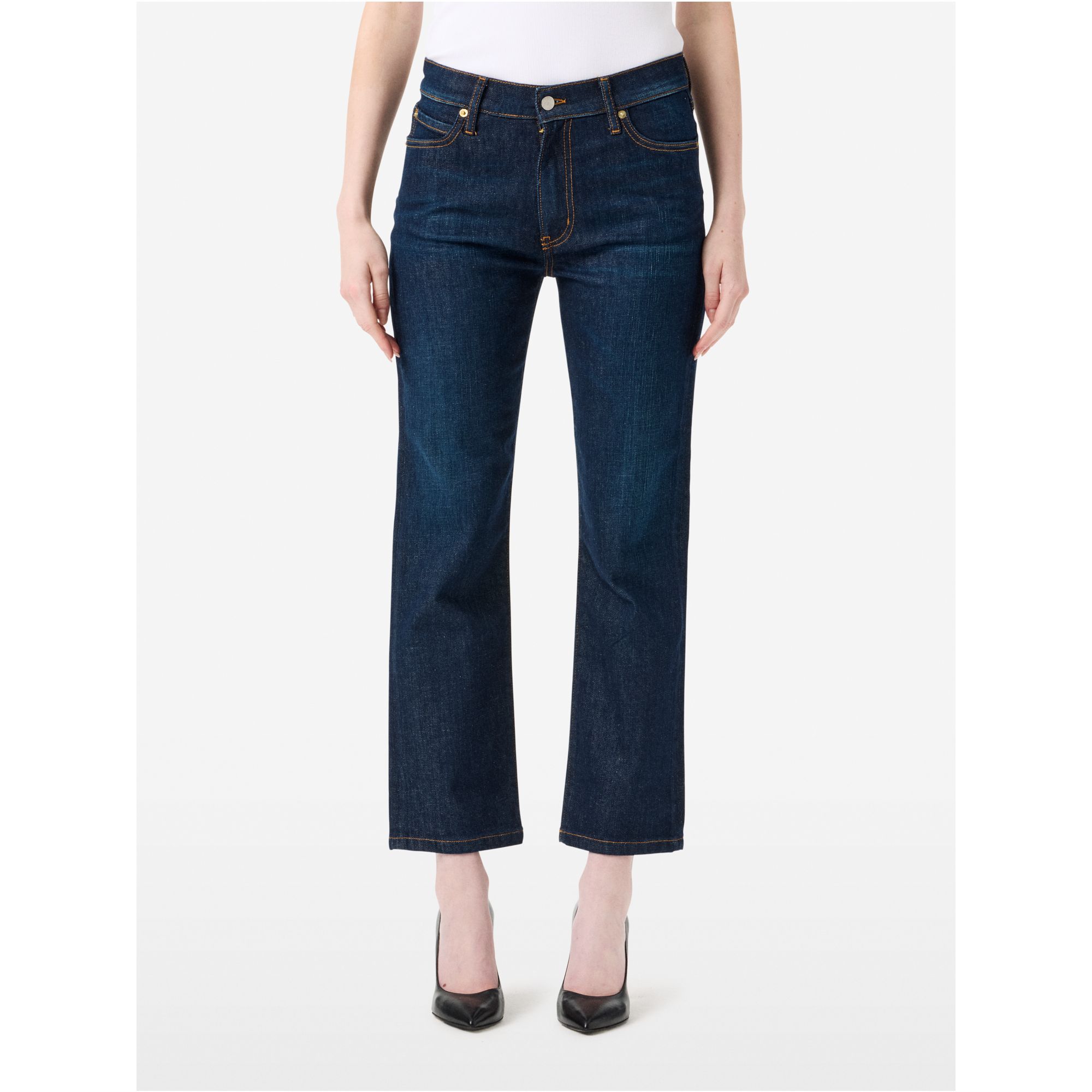 Francy slim fit straight leg dark rinse brushed