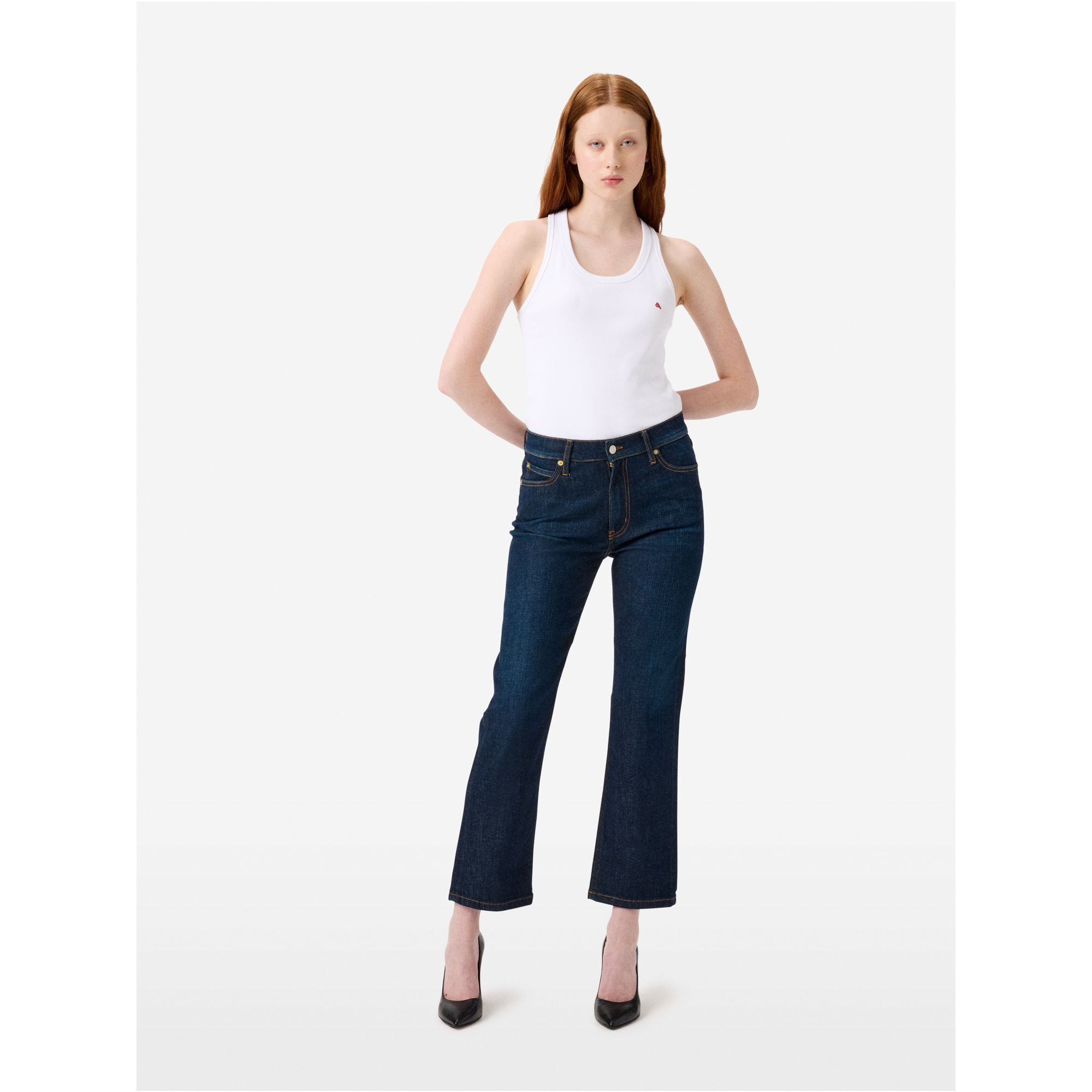 Francy slim fit straight leg dark rinse brushed