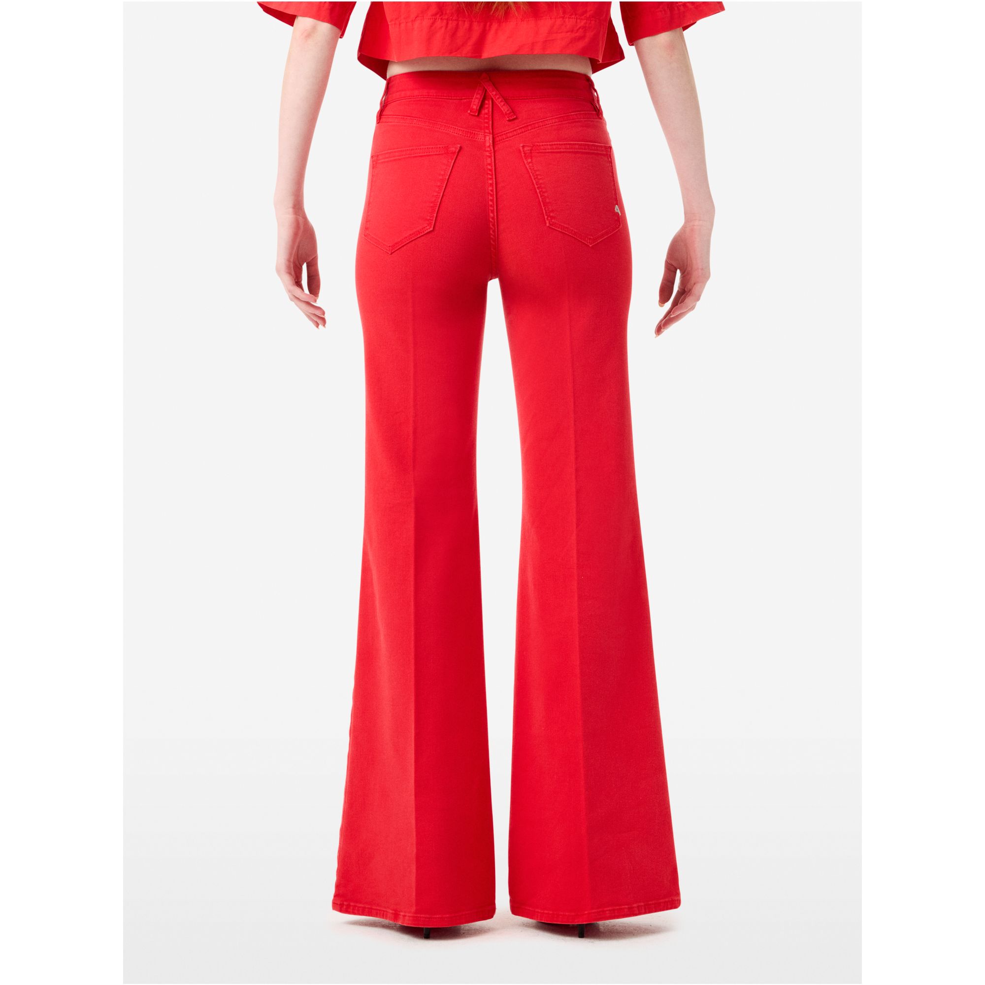 Flaire high rise flared direct dyed