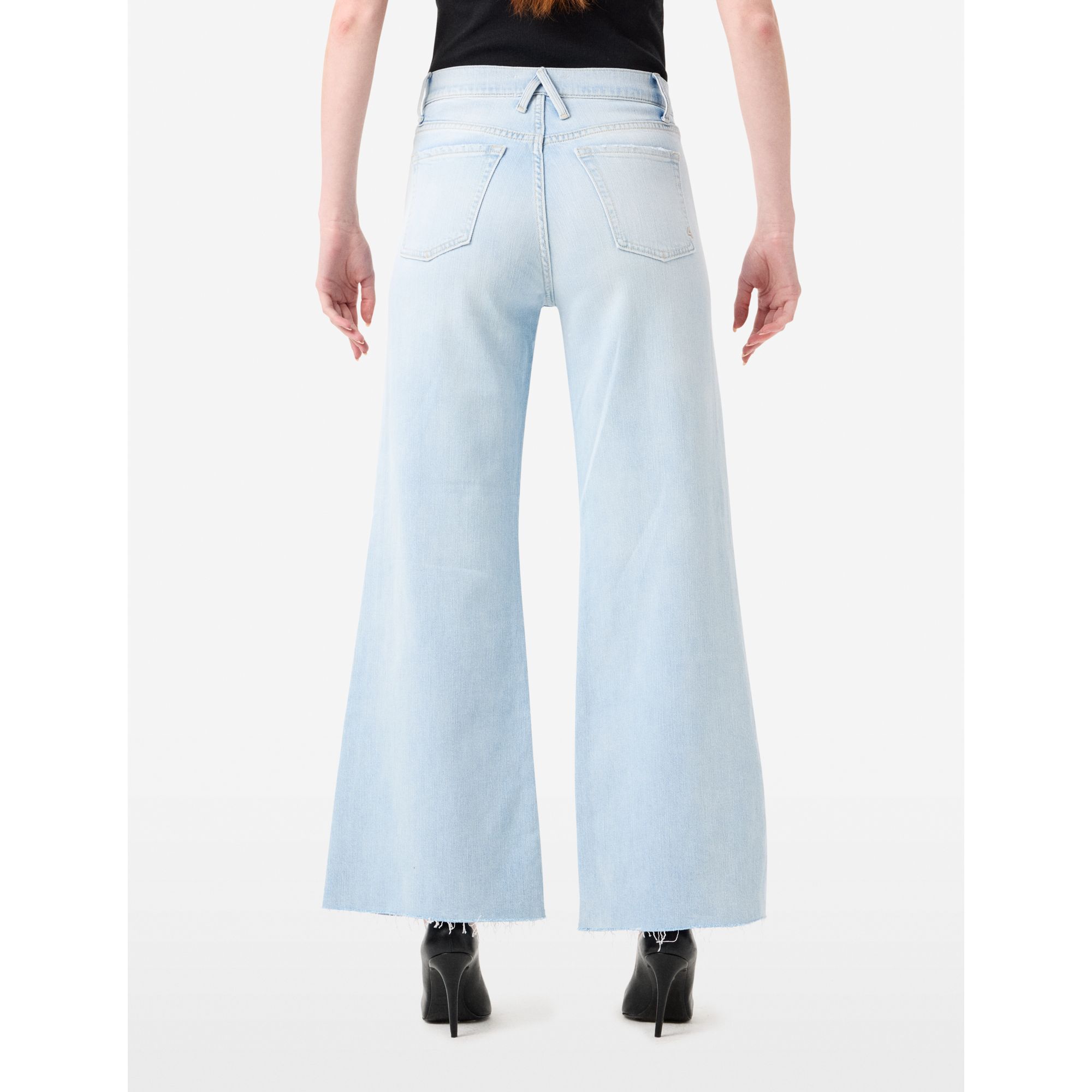 Luna mid rise flared super bleached destroyed edge