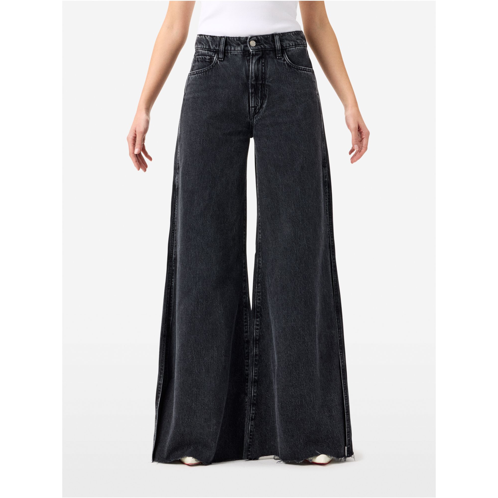 Jeans Asia flare fit con spacchi