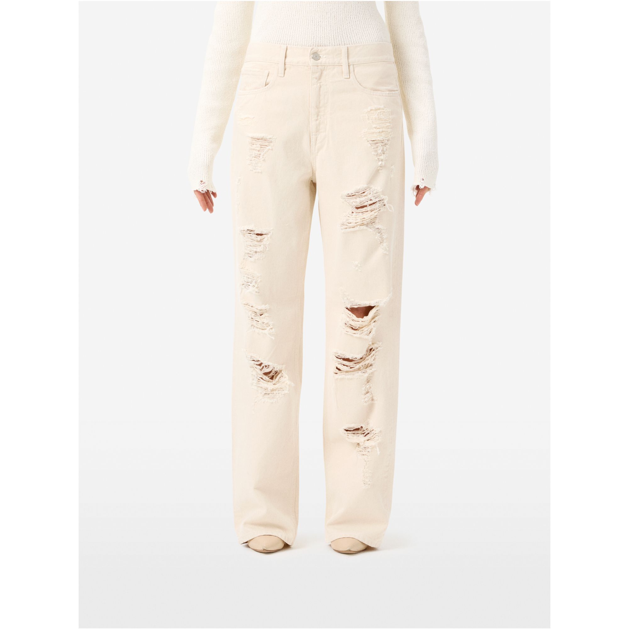 Straight-fit Mila jeans with rips