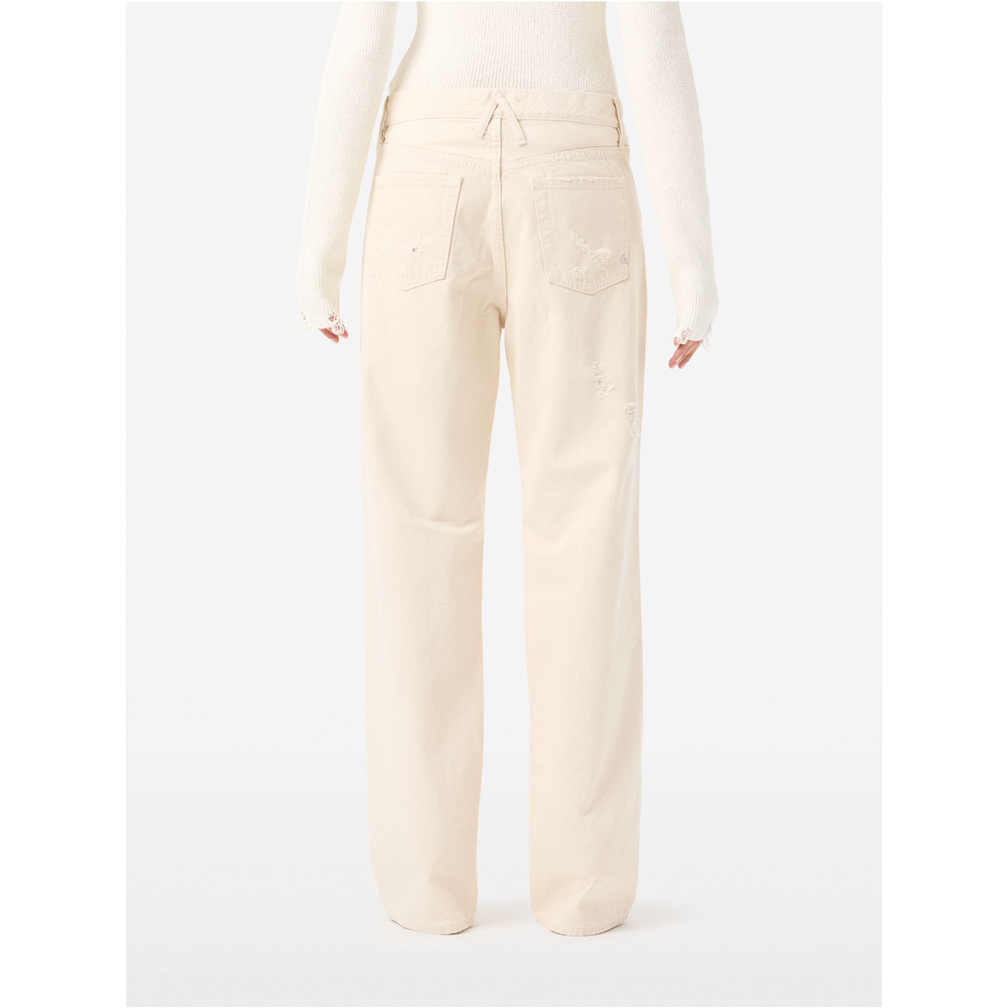 Mila low rise '90s fit rinse wash with cuts and breaks