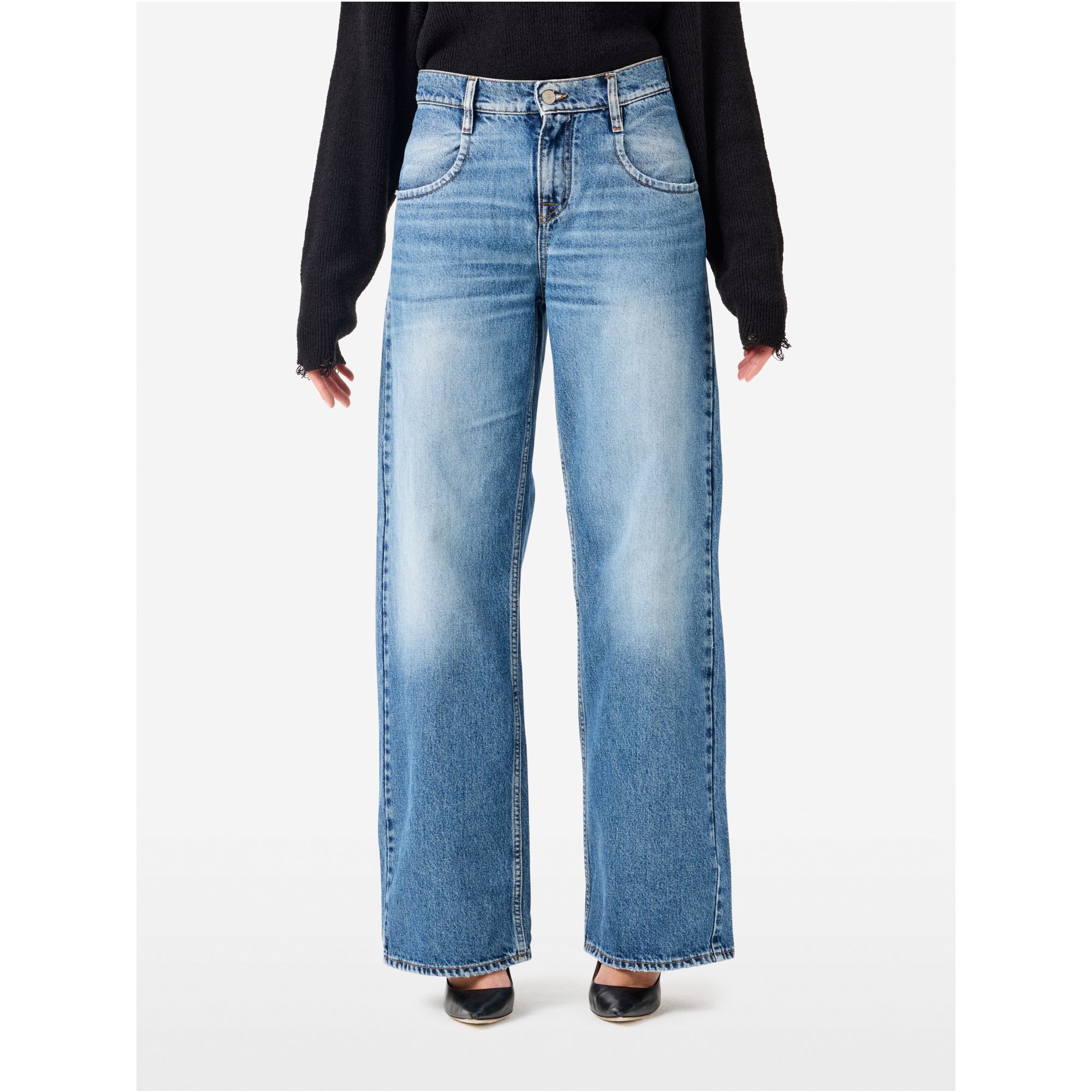 Low wide-leg Aida jeans
