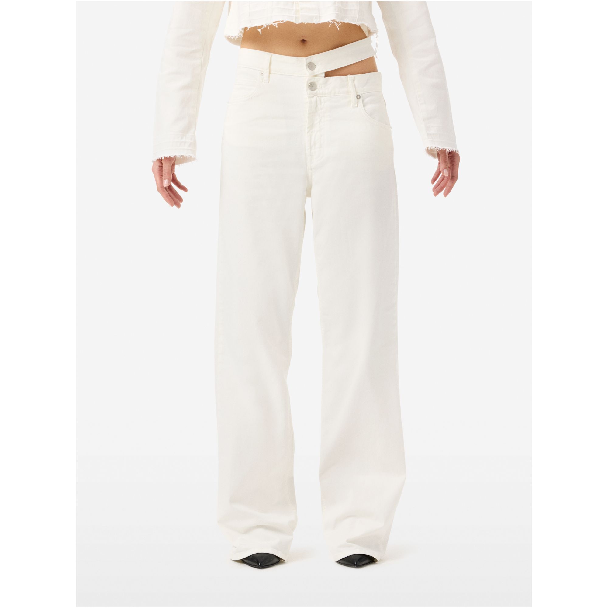 Straight-fit Zoe jeans with double belt