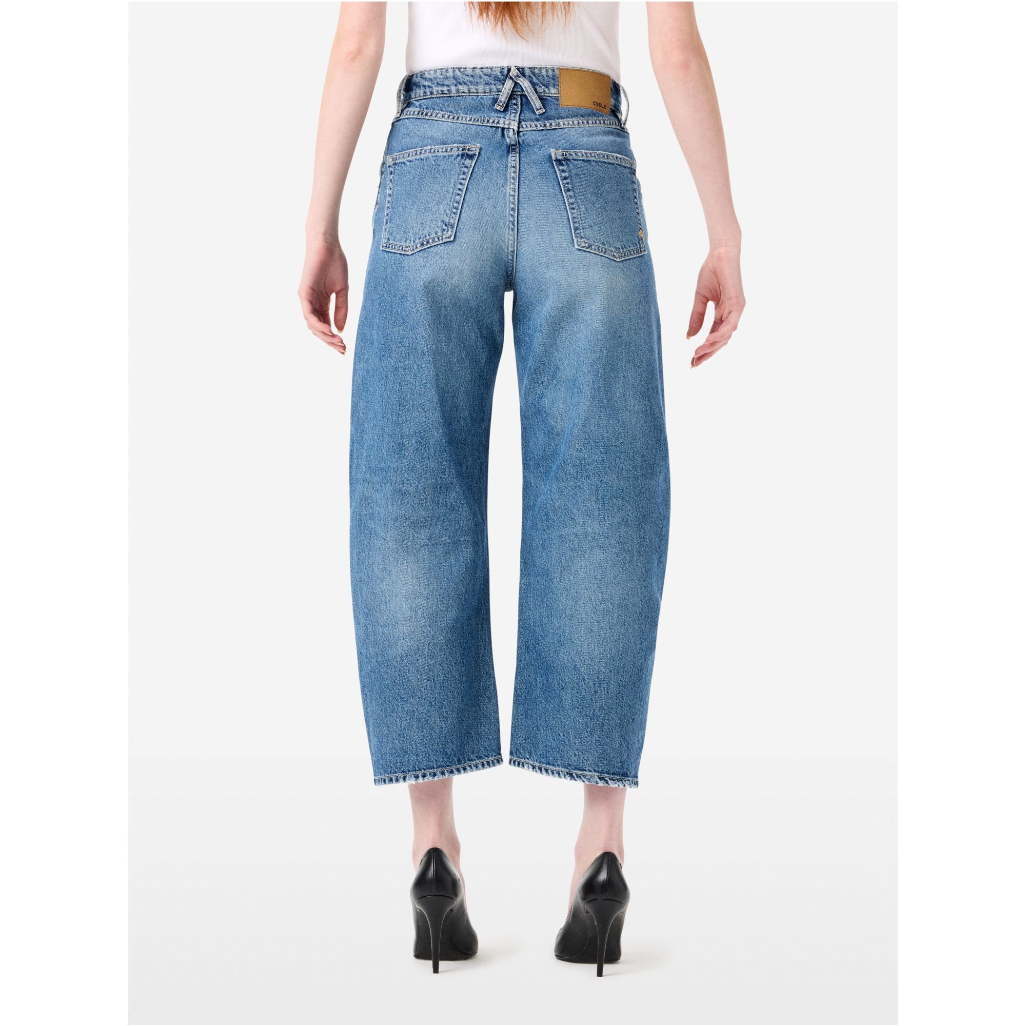 Aida crop super fitted low waist cropped curve leg mid tone natural vintage