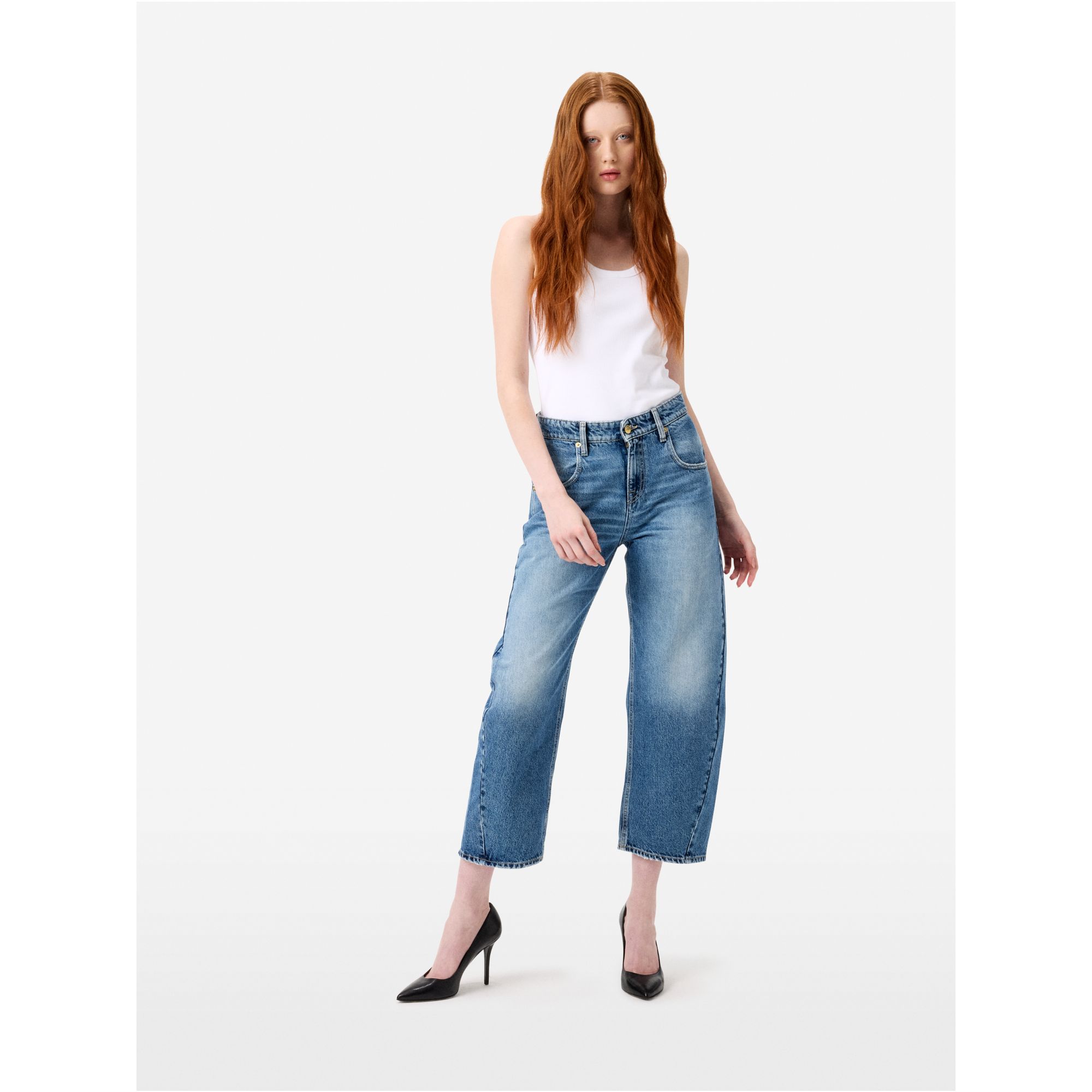 Cropped wide-leg Aida jeans