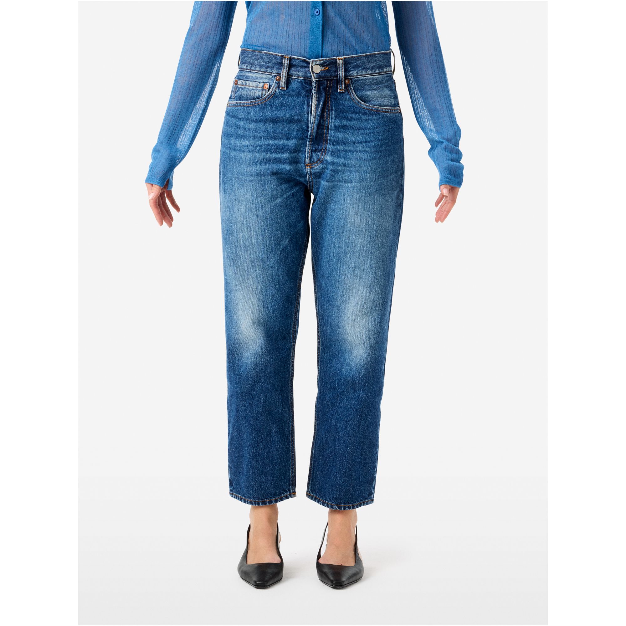 Bella mid rise mom fit cropped leg medium vintage