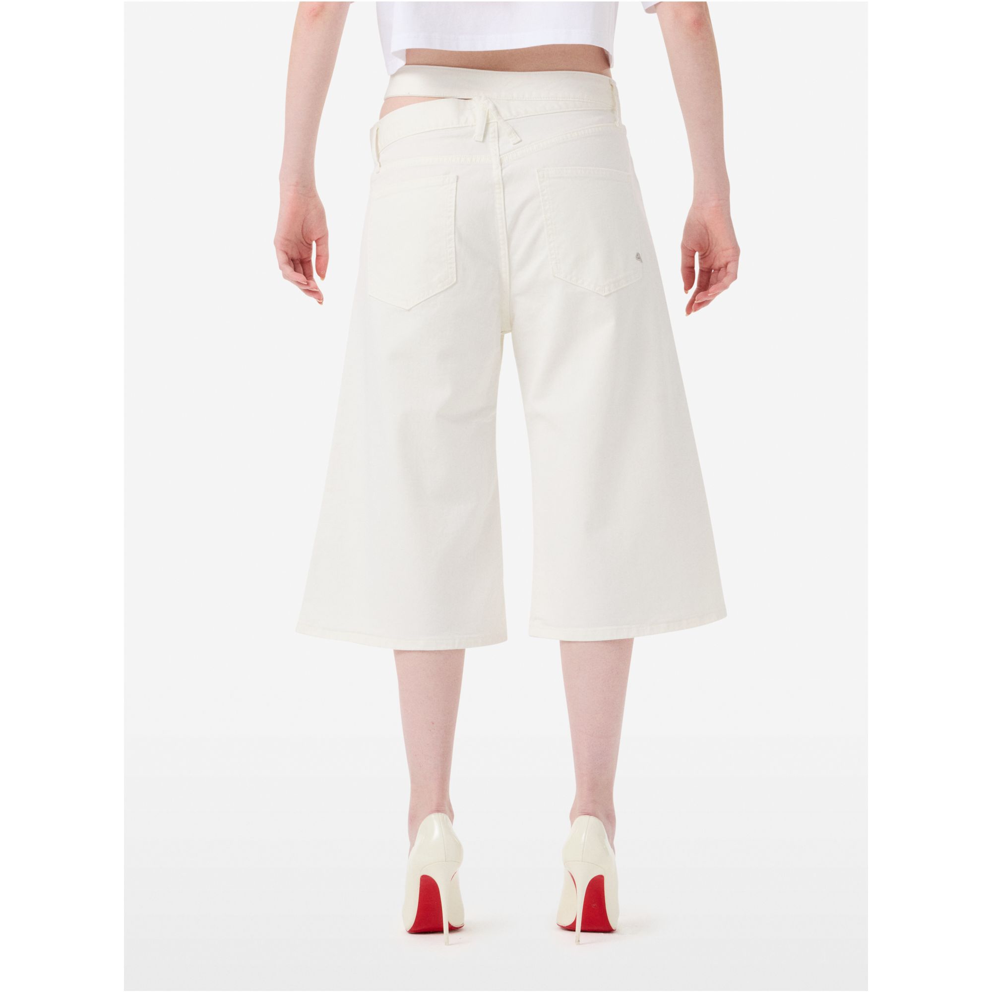 Missy wide-leg shorts with double belt