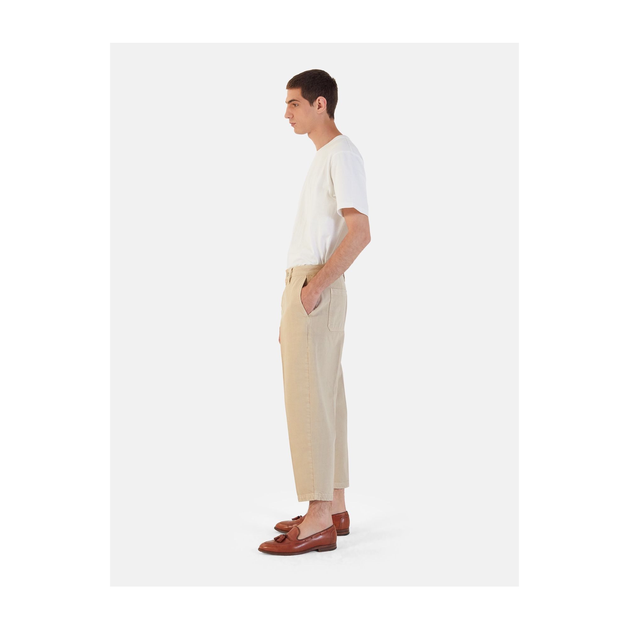 YOUNG CHINO RIGID OVER ANKLE GARMENT DYED BEIGE