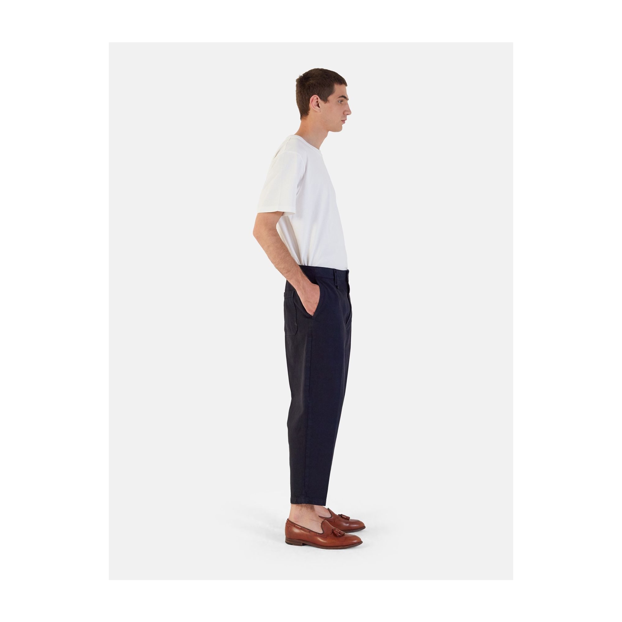 YOUNG CHINO RIGID OVER ANKLE GARMENT DYED DARK NAVY