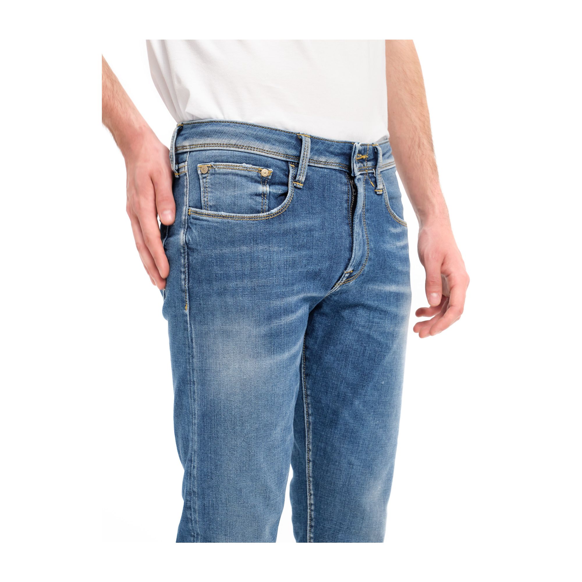 TOUCH STRETCH SKINNY USED WASH MID TONE