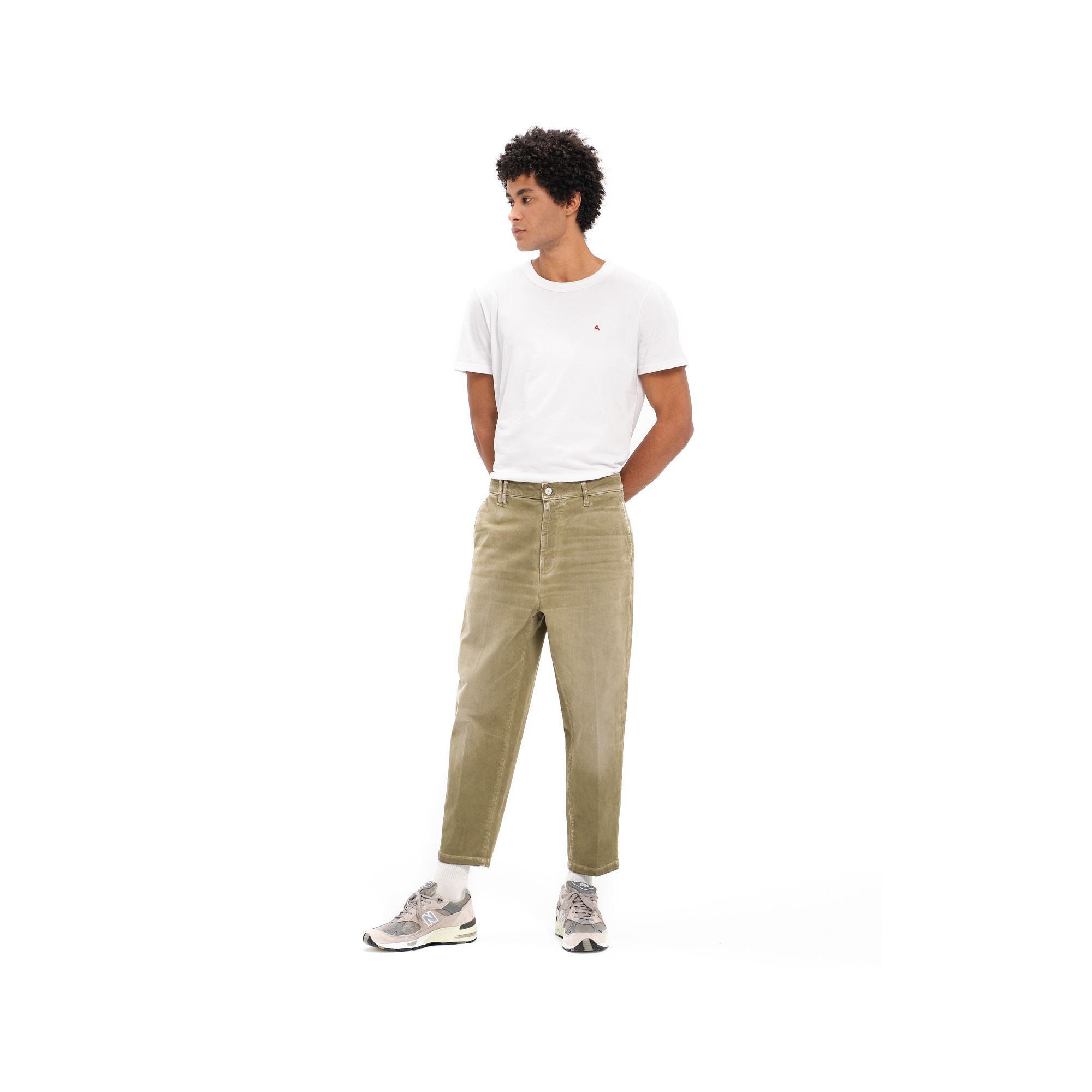 YOUNG CHINO OVER CROPPED OLD DYED