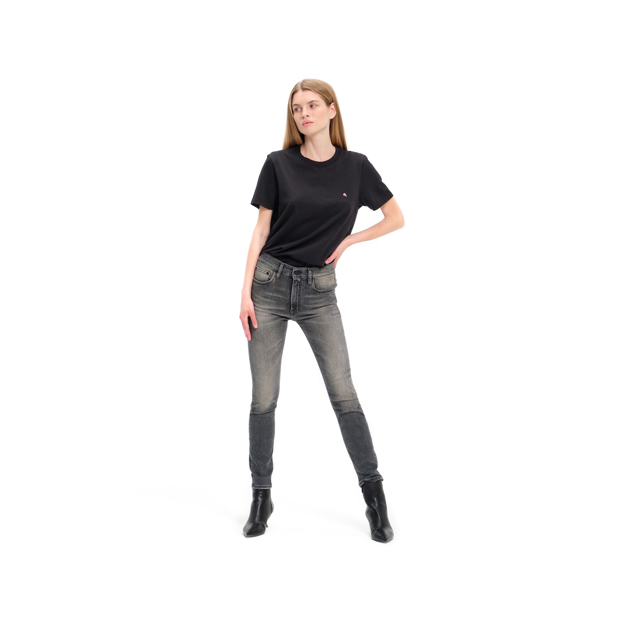 BODY SLIM HIGH RISE USED & FADED WASH